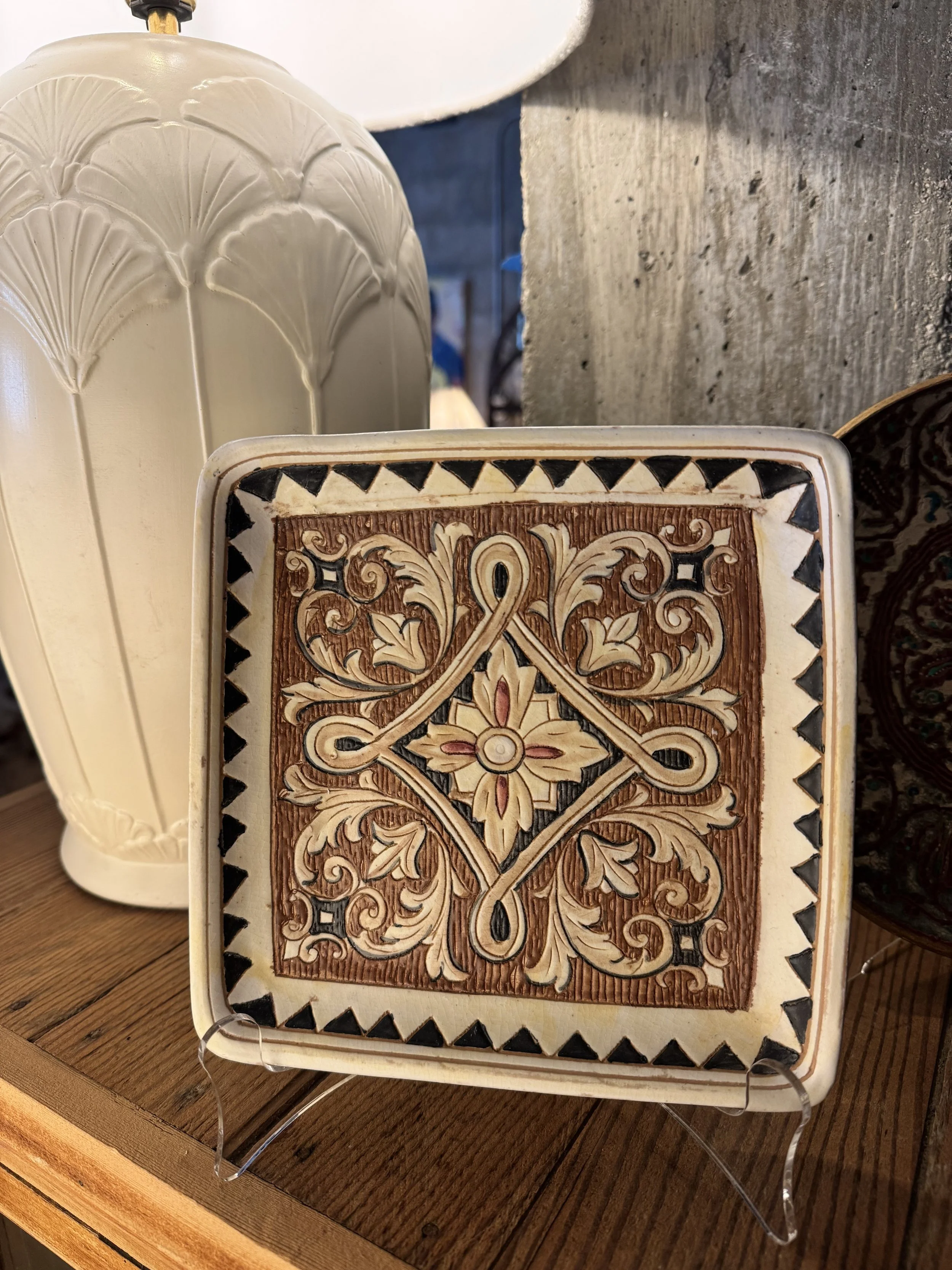 Wall Plate – Persian-Style Painted Enamel on Copper