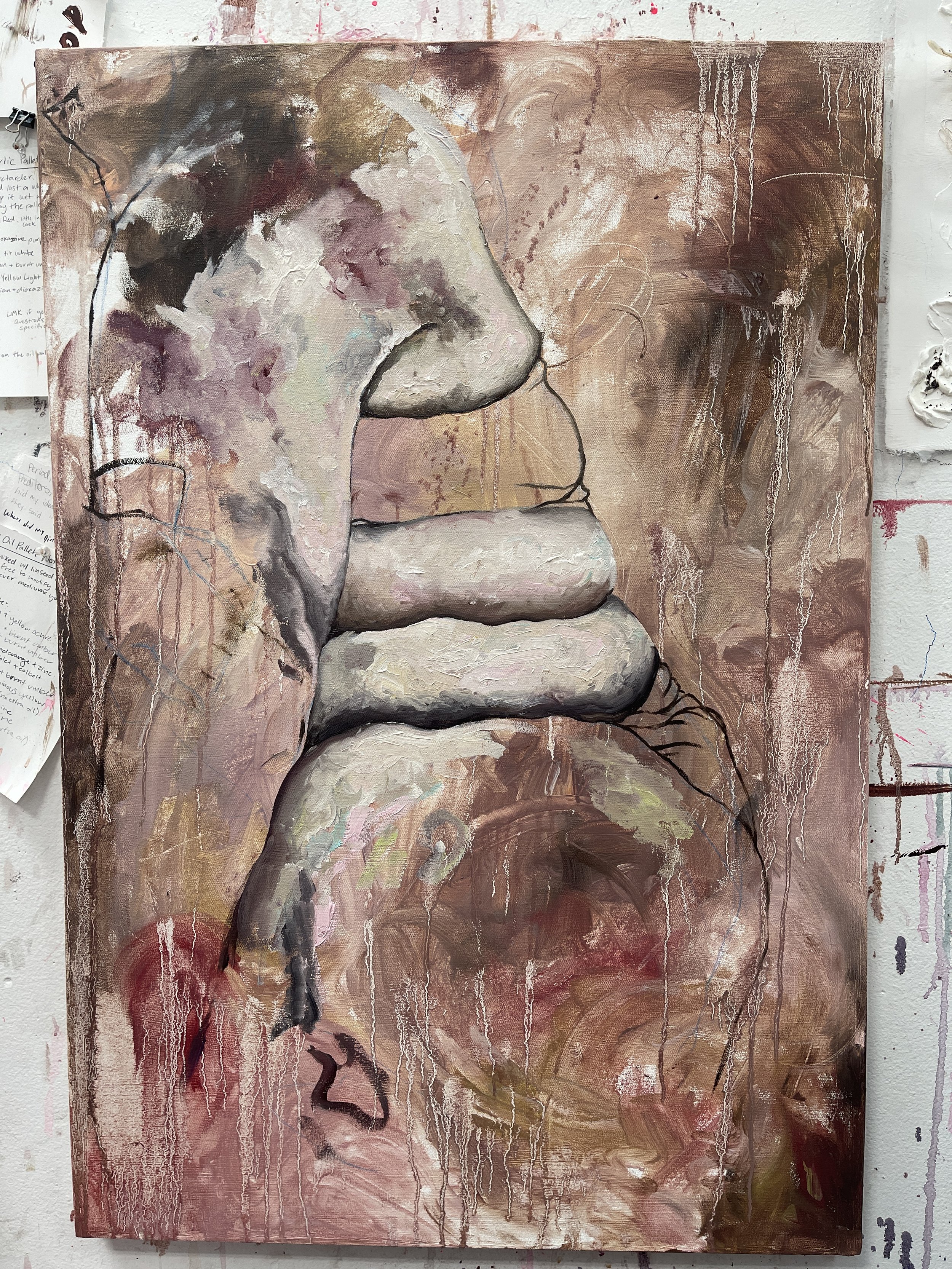 First painting for Papai's first ever exhibition.