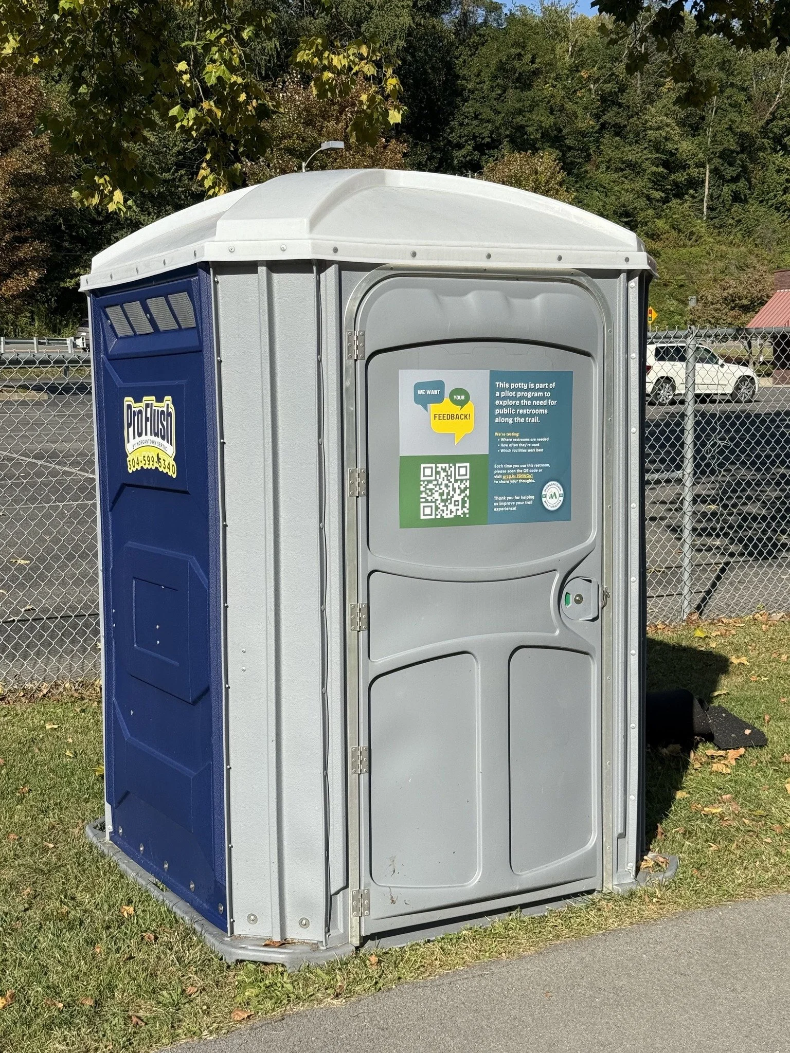 Portable toilet rentals for community trails