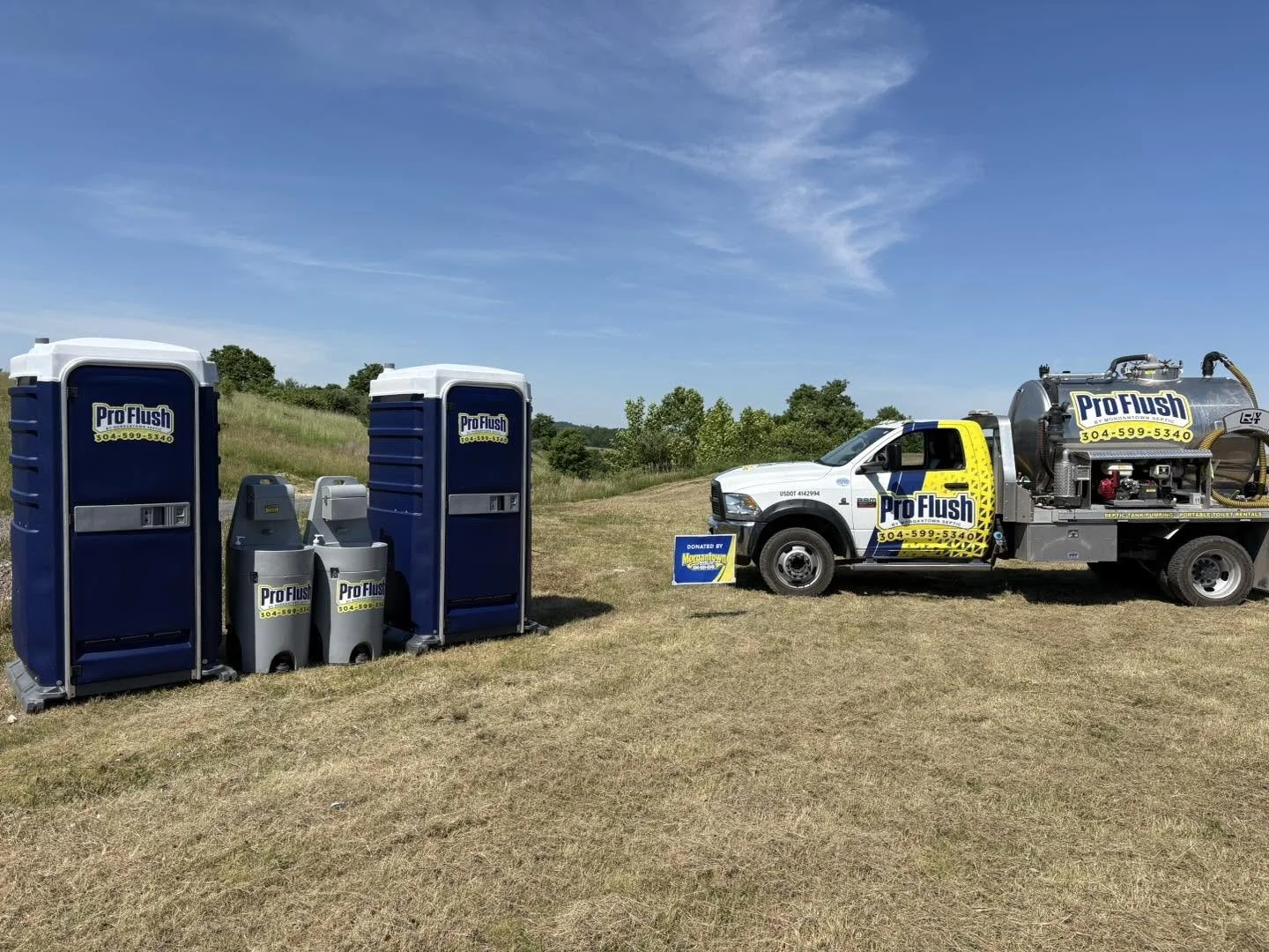 Community events in Mon County and surrounding areas use Pro Flush