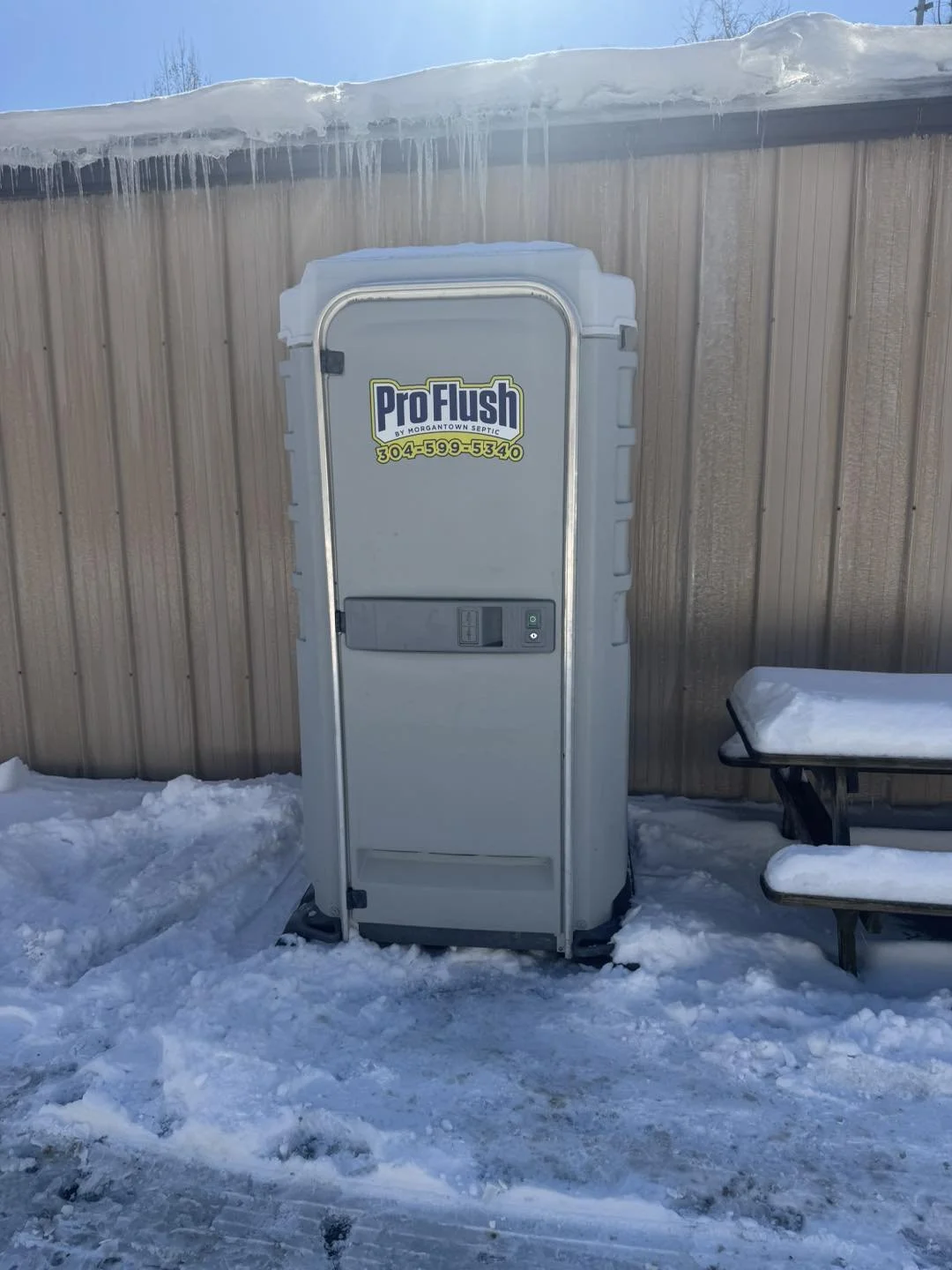 Rent porta potties for winter temperatures around Morgantown, WV