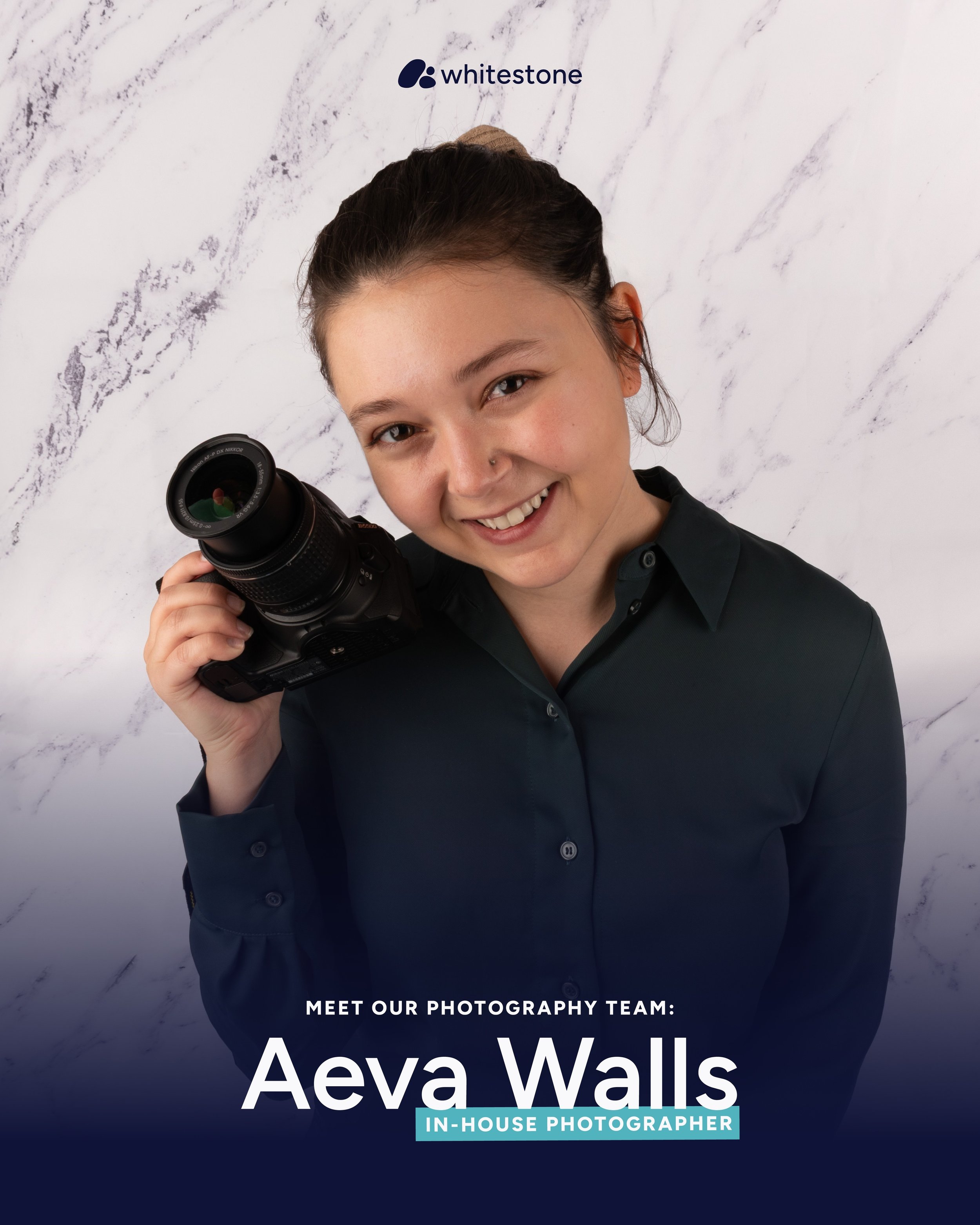 Say hello to Aeva Walls, our In-House Photographer!

She manages your entire visual pipeline,, handling everything from shot list strategy through to final retouches. Operating out of her highly versatile studio, she delivers the clean, high quality 