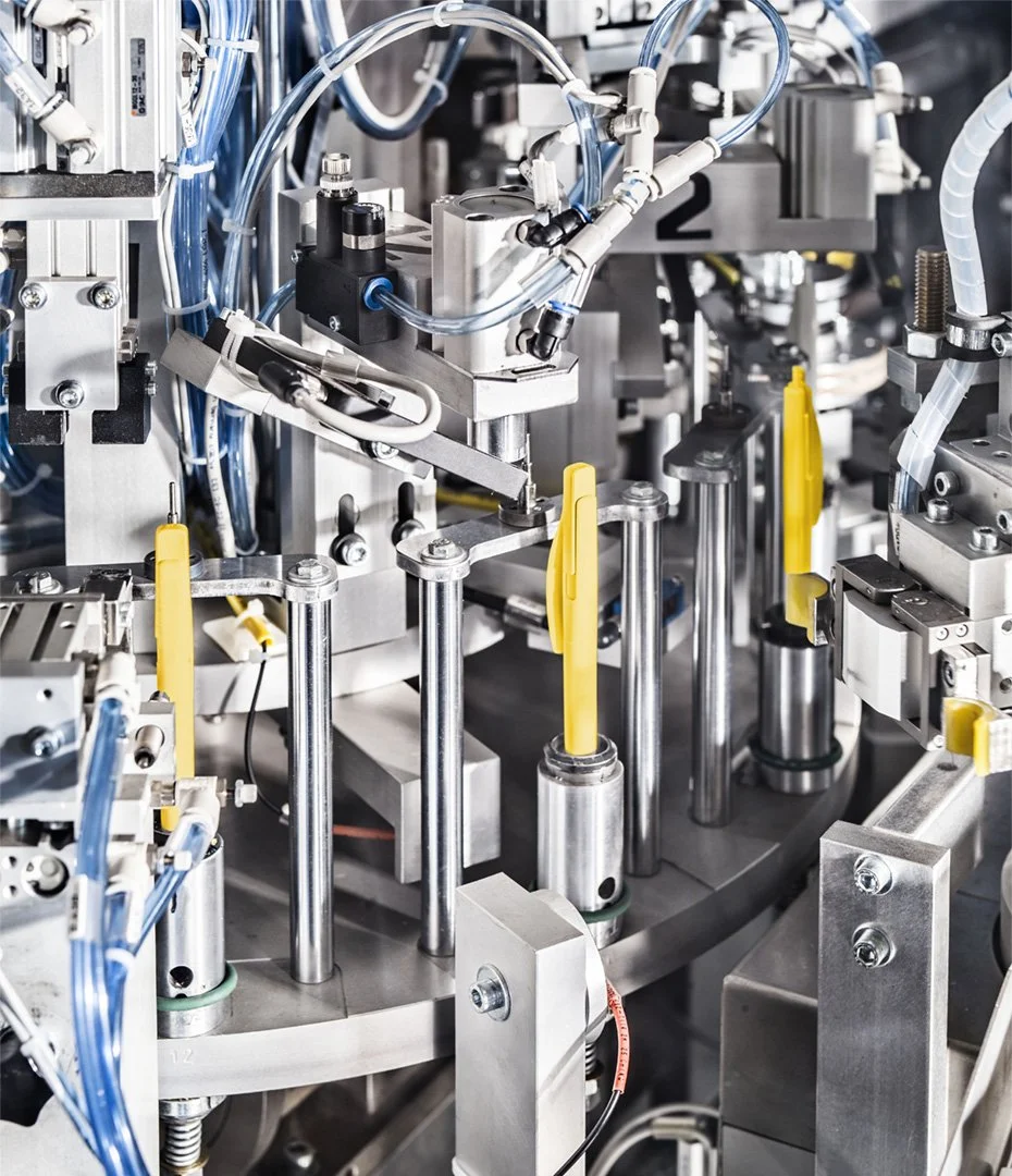 Prodir pens being created in their Swiss factory, emphasizing their long-lasting craftsmanship.