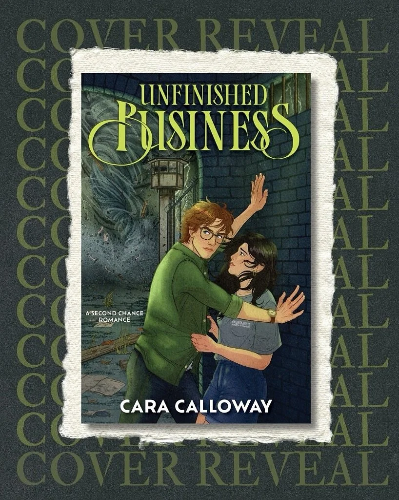 THRILLED to help reveal this gorgeous, haunting cover for @caracallowaywrites UNFINISHED BUSINESS - an angsty, emotional, spicy second chance romance coming to Kindle Unlimited on Oct. 31st!! 💚🌪️ (and available for preorder!)

BLURB:
When they get 