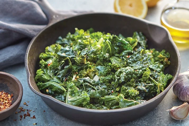 lemon &amp; garlic sauteed kale