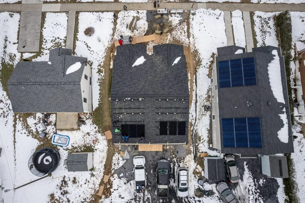 Solar panels installed on the roof of a home