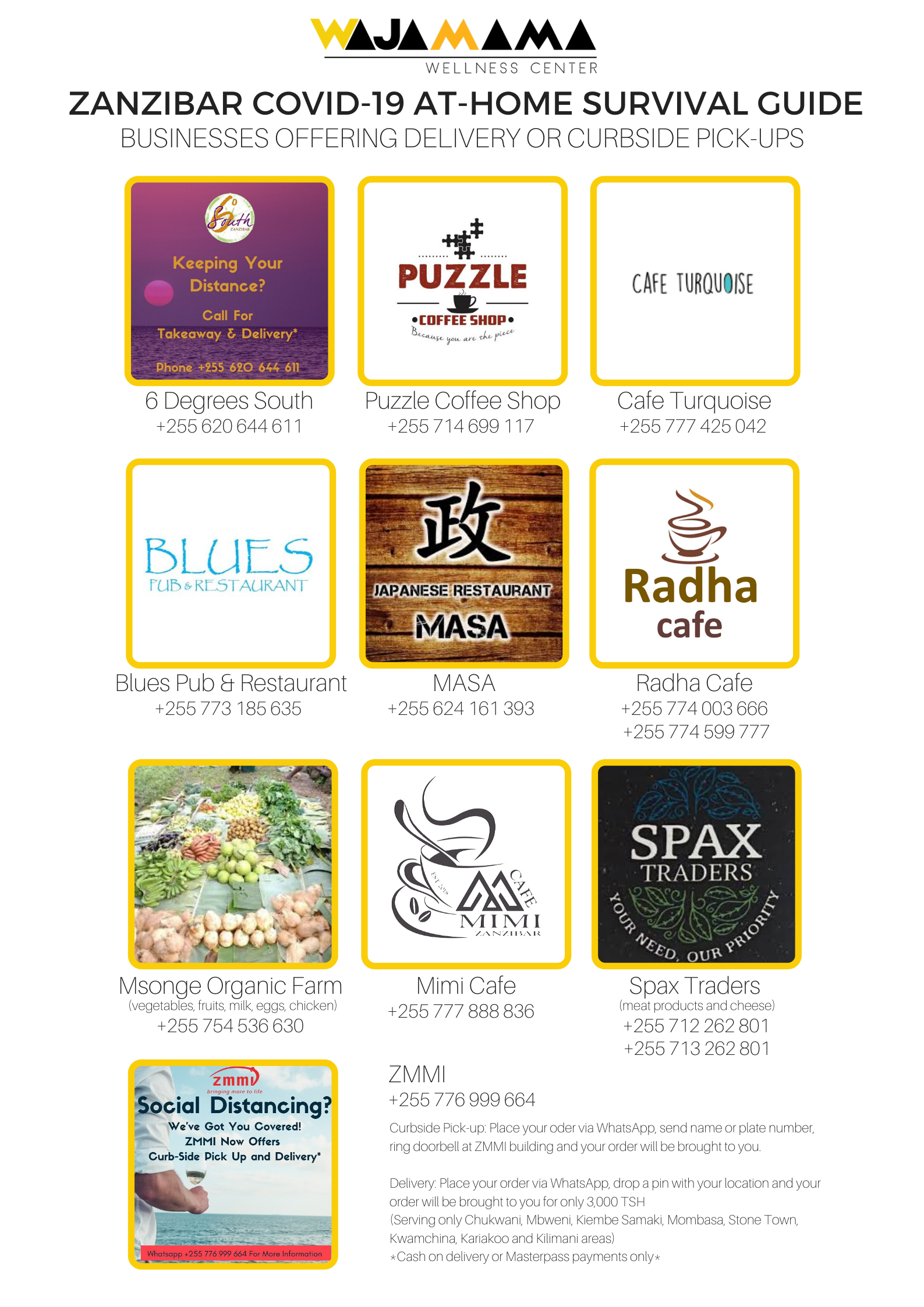 Deliveries and Curb-Side Pick-Ups 