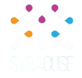 Logo of Visit Syracuse with stylized figures and the word 'SYRACUSE' underneath.