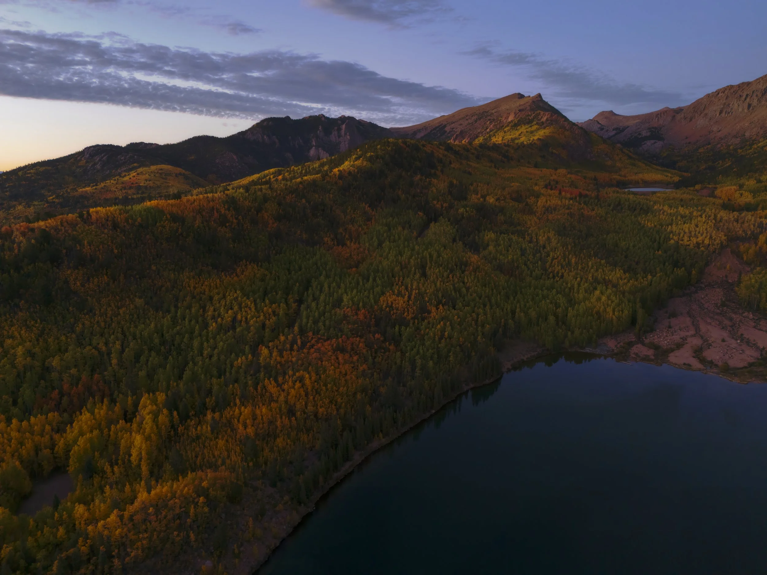 Evening Flight over the Reservoir