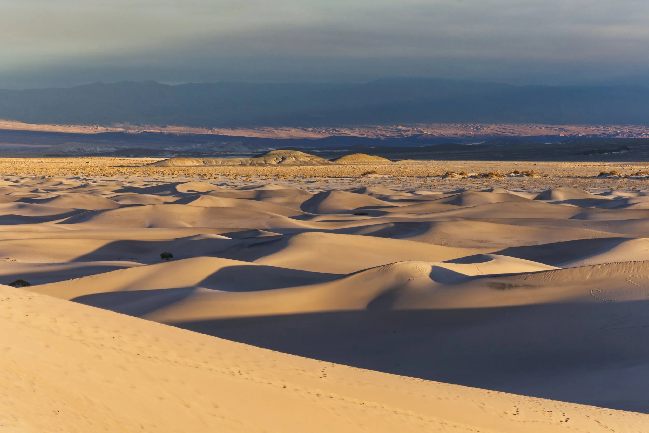 Elongated Shadows over the Mesquite Dunes
