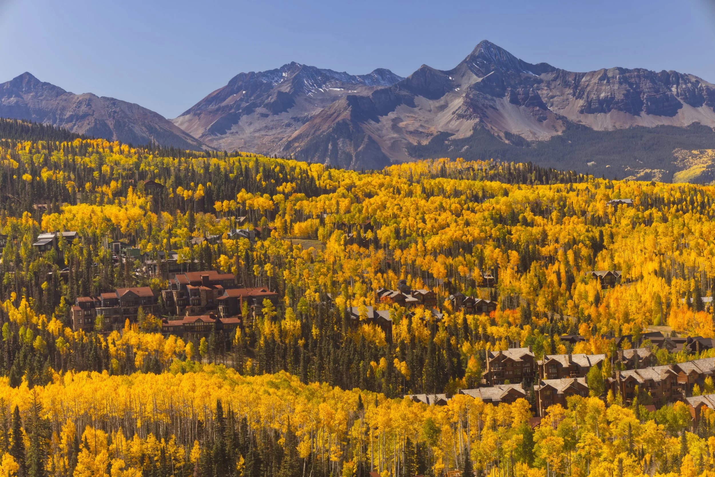 Autumn Day in the Mountain Village