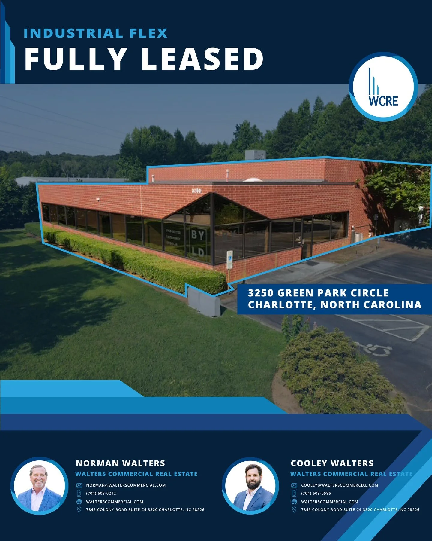 Walters Commercial Real Estate Services, LLC (WCRE) is proud to share that our industrial flex listing at 3250 Green Park Circle has been fully leased!
A statement from AVS: &ldquo;Audio Video Specialties, the premier automation integrator in Charlot