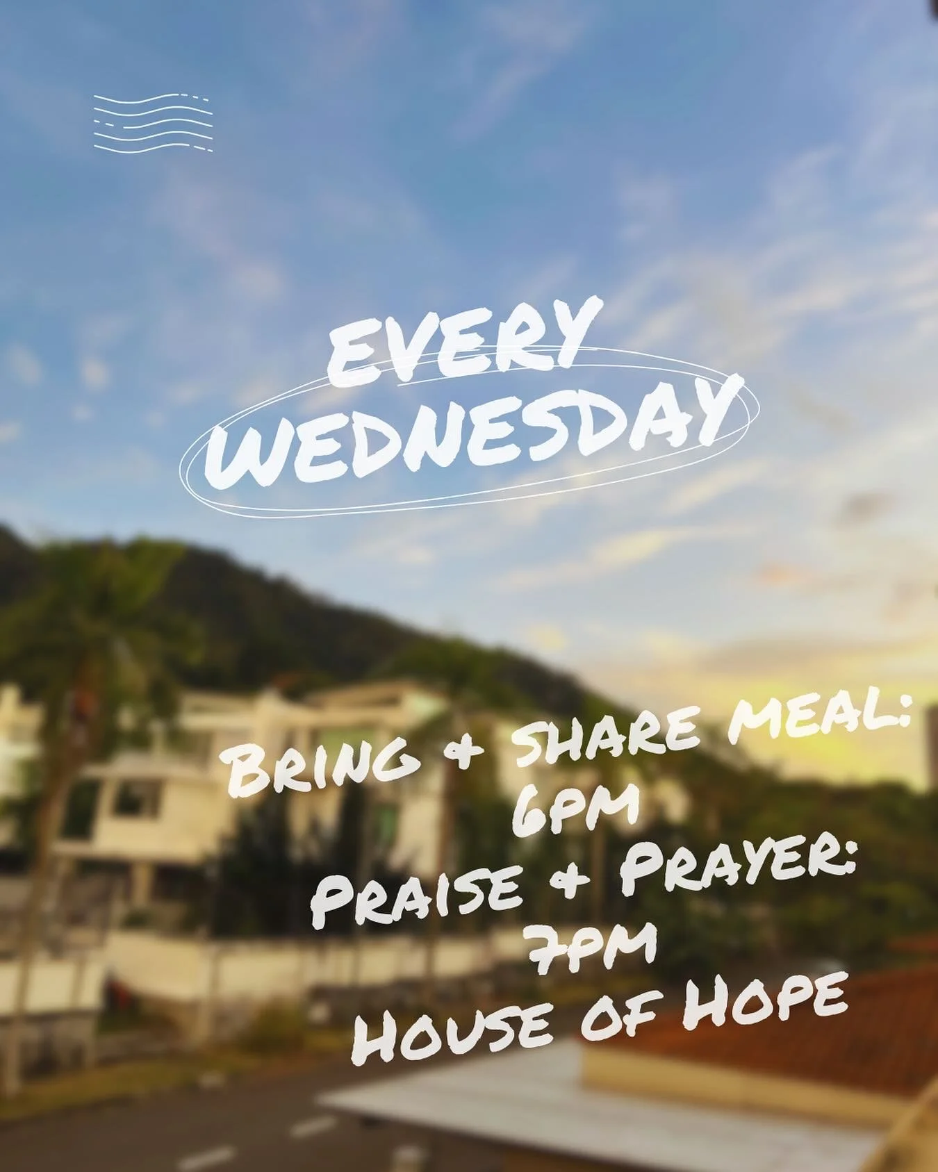Every Wednesday do come and join us for Praise and Prayer at 7pm at the House of Hope!

We love to eat together before hand so if you can come along a bit earlier with some food, either bought or home cooked then you&rsquo;re most welcome! 

#corners