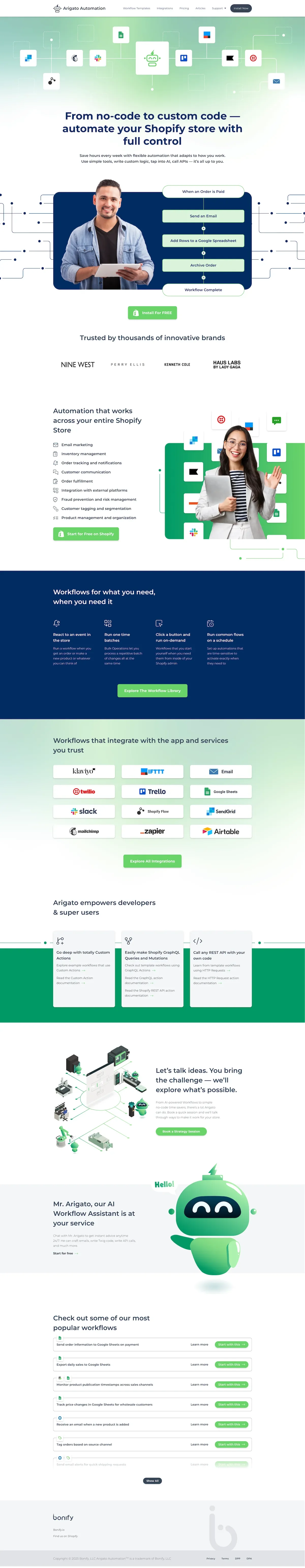 Through elegant visual design and creative theming, Kairos shaped the Arigato site to convey clarity, efficiency, and the relief that automation brings. We produced custom animations that add warmth and energy, including a hero sequence showing Ariga