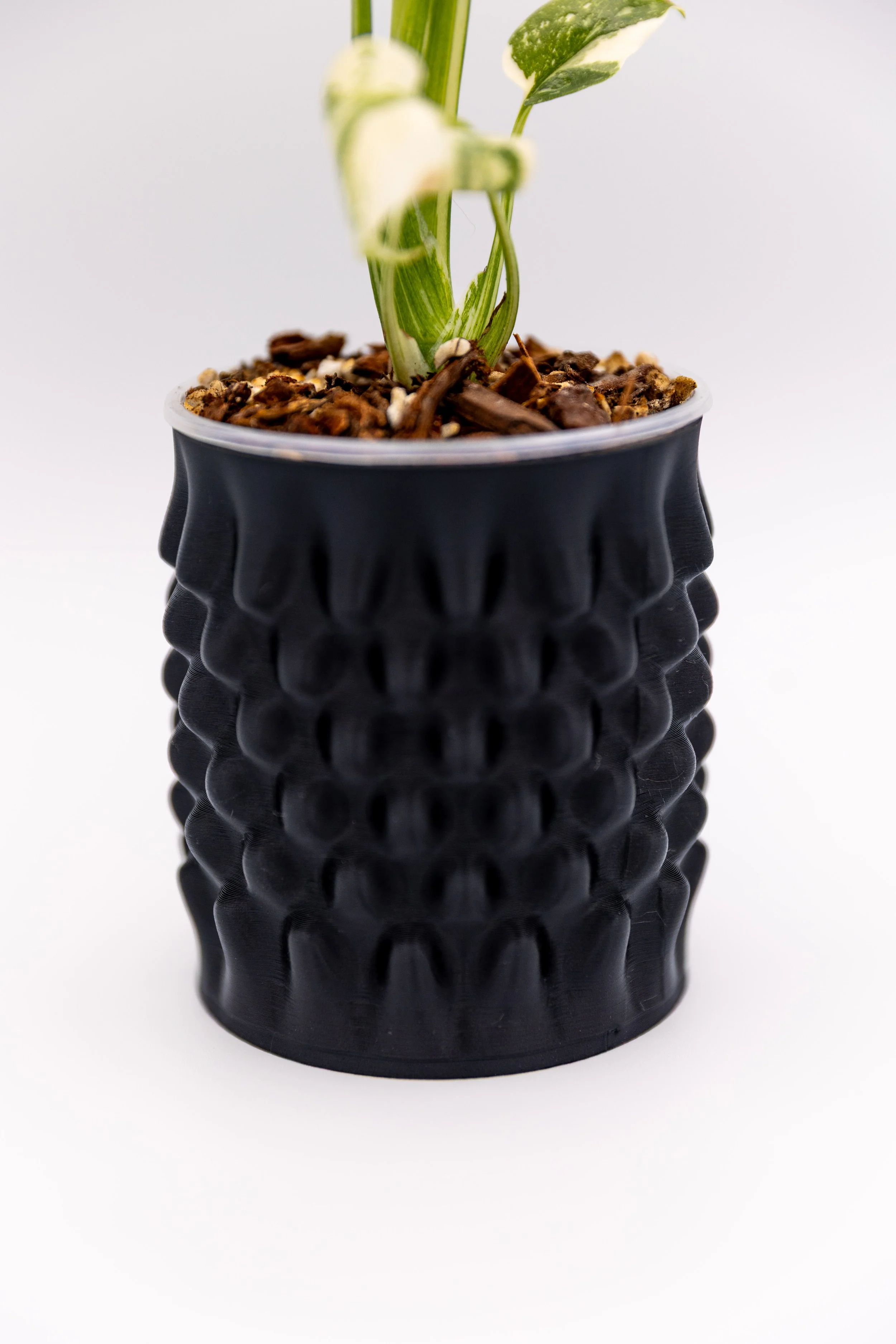 Close-up of the Goosebumps Planter showing its textured bumpy exterior.