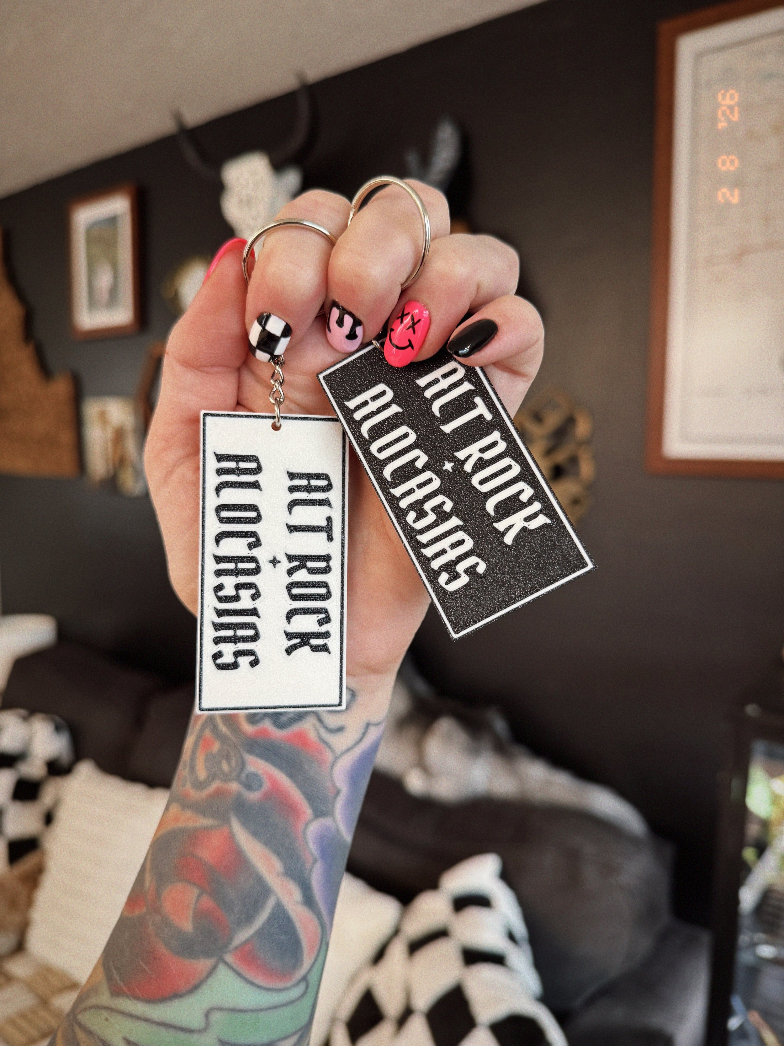 Alt Rock + Alocasias Keychain