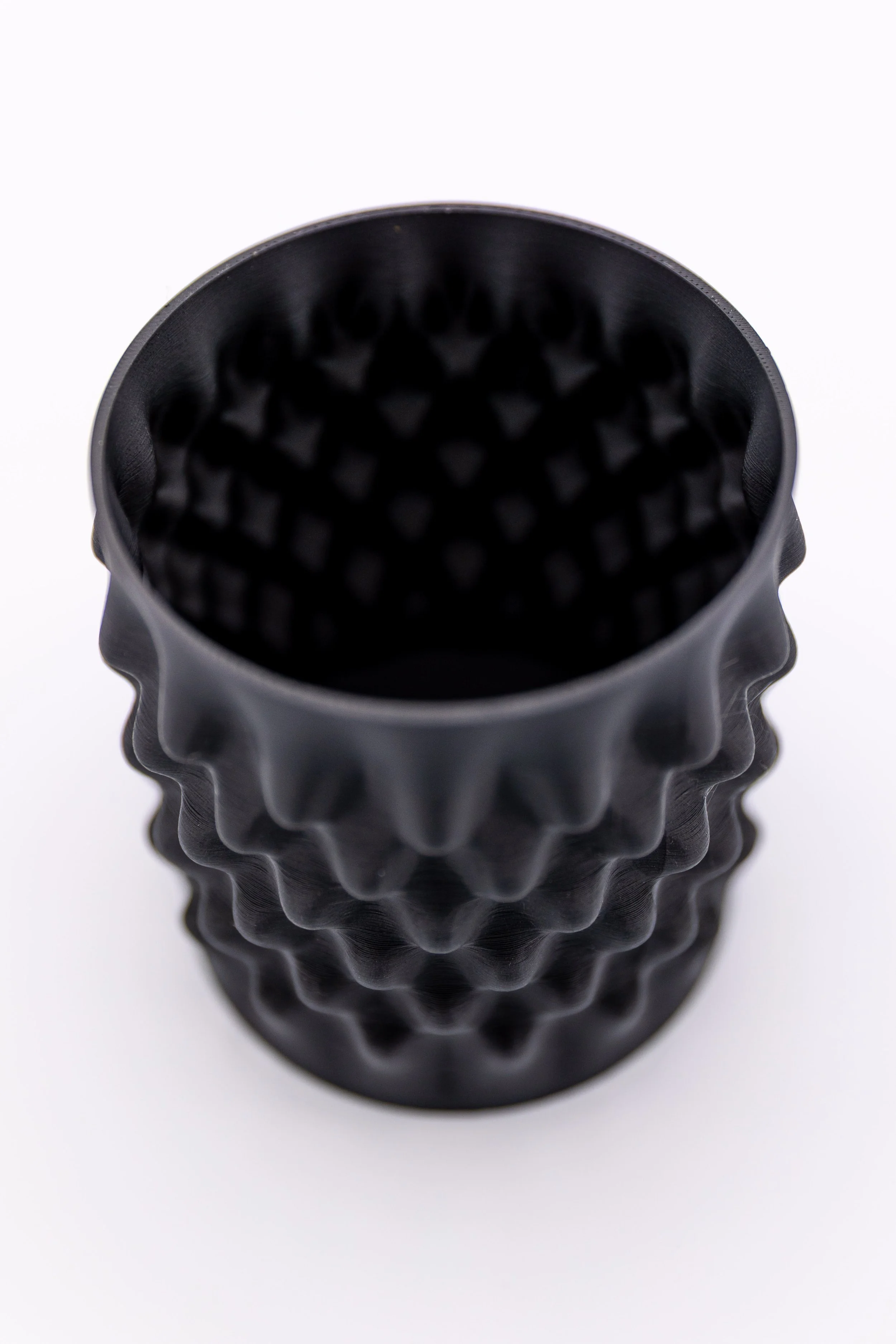 Overhead view of the Goosebumps Planter showing interior shape and texture.