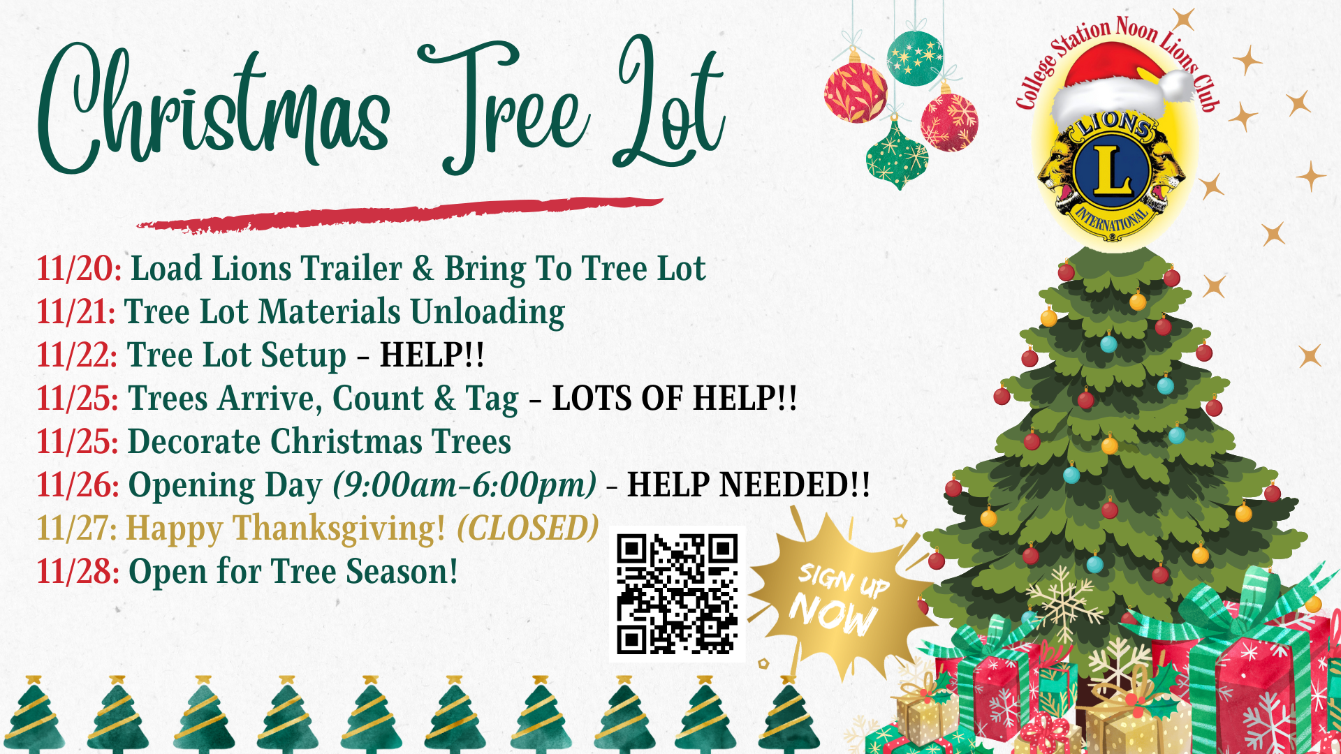 Christmas Trees Arrive - Unload, Count, and Tag