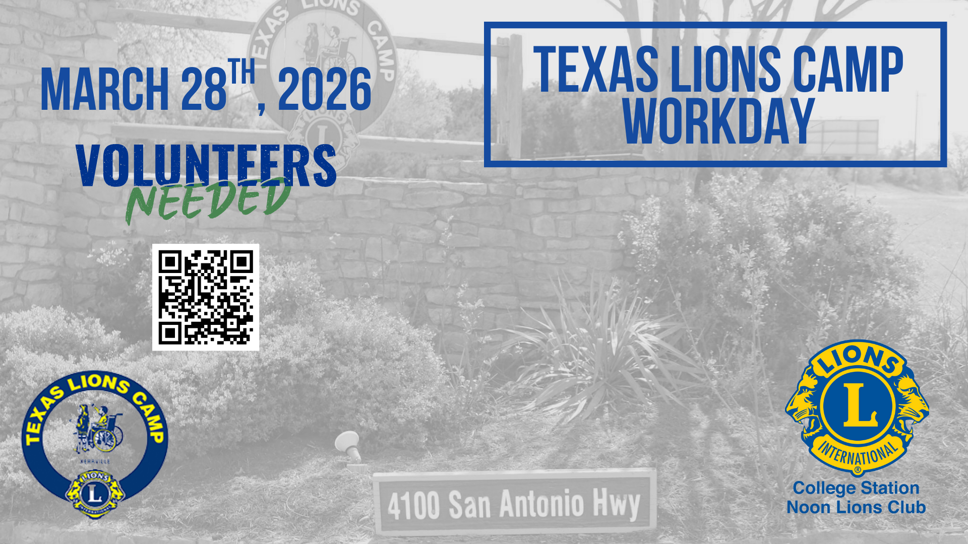 Texas Lions Camp Workday