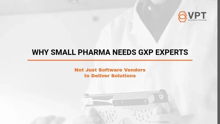 Why Small Pharma Needs GxP Experts-Not Just Software Vendors to Deliver Solutions