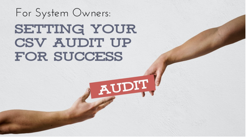 For System Owners Setting Your CSV Audit Up For Success