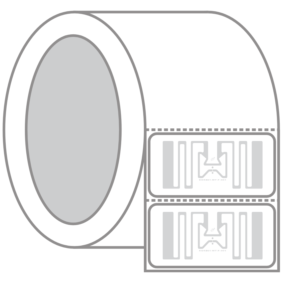 2" x  1"  Thermal Transfer Paper RFID Paper Labels, EOS-261 inlay