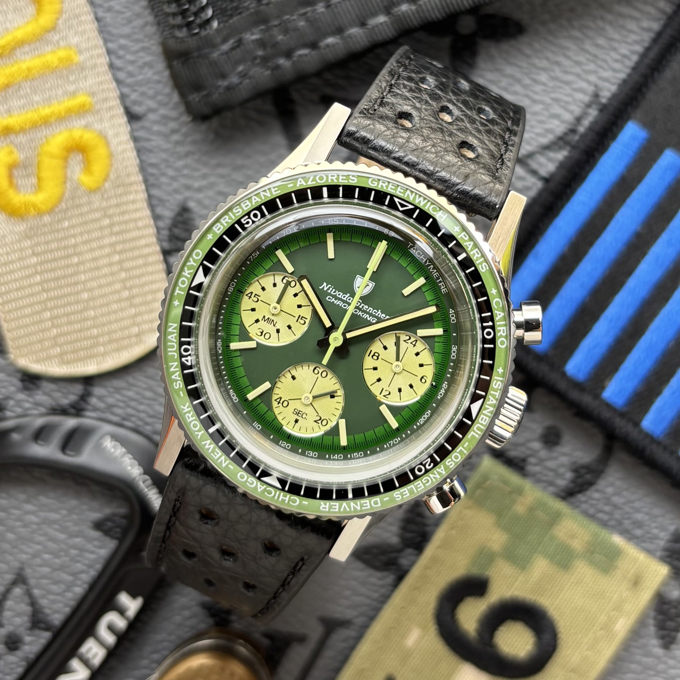 2026 Nivada Grenchen Chronoking Mecaquartz Racing Green 87057Q10