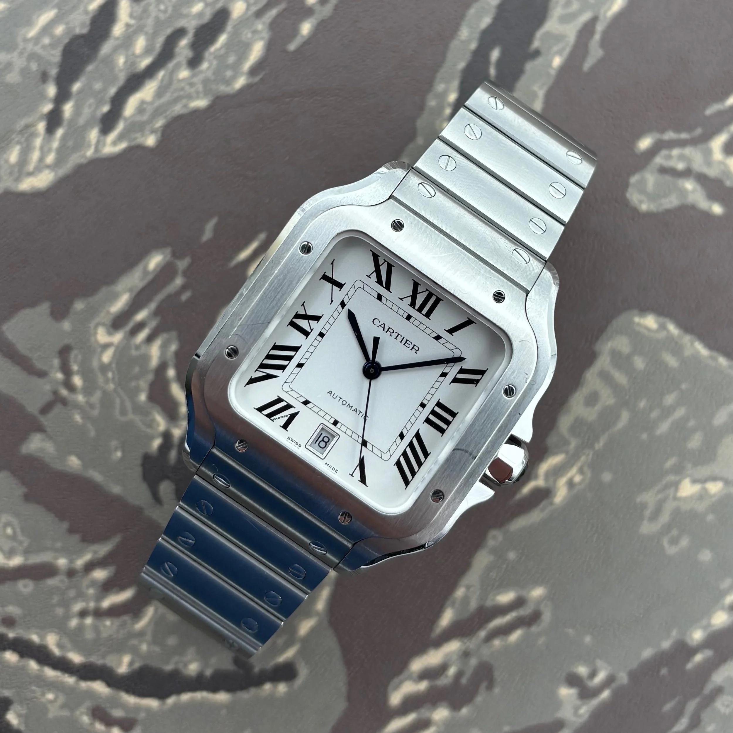 2022 Cartier Santos WSSA0018 Opaline Dial