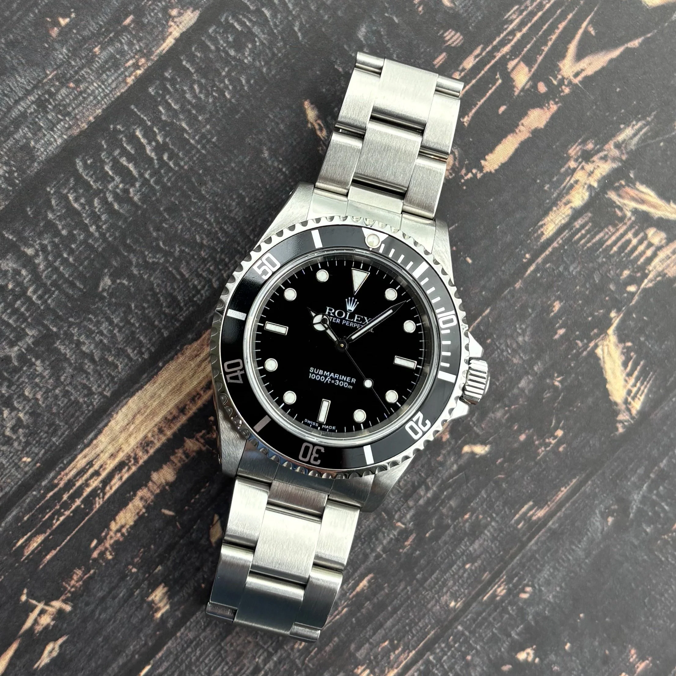 2000 Rolex Submariner No Date 14060 Two Liner Dial