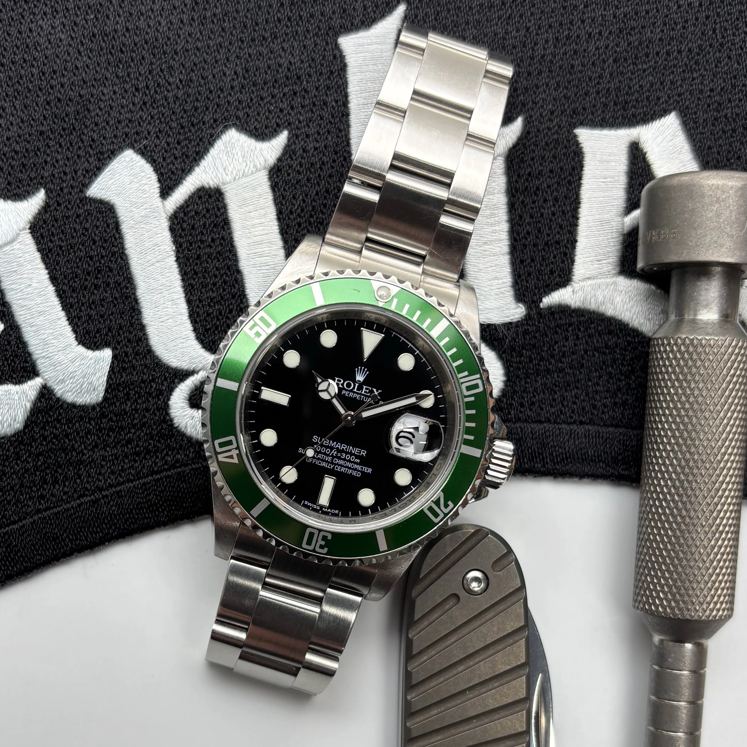 2007 Rolex Submariner Date 16610LV Black Mk V Dial Kermit