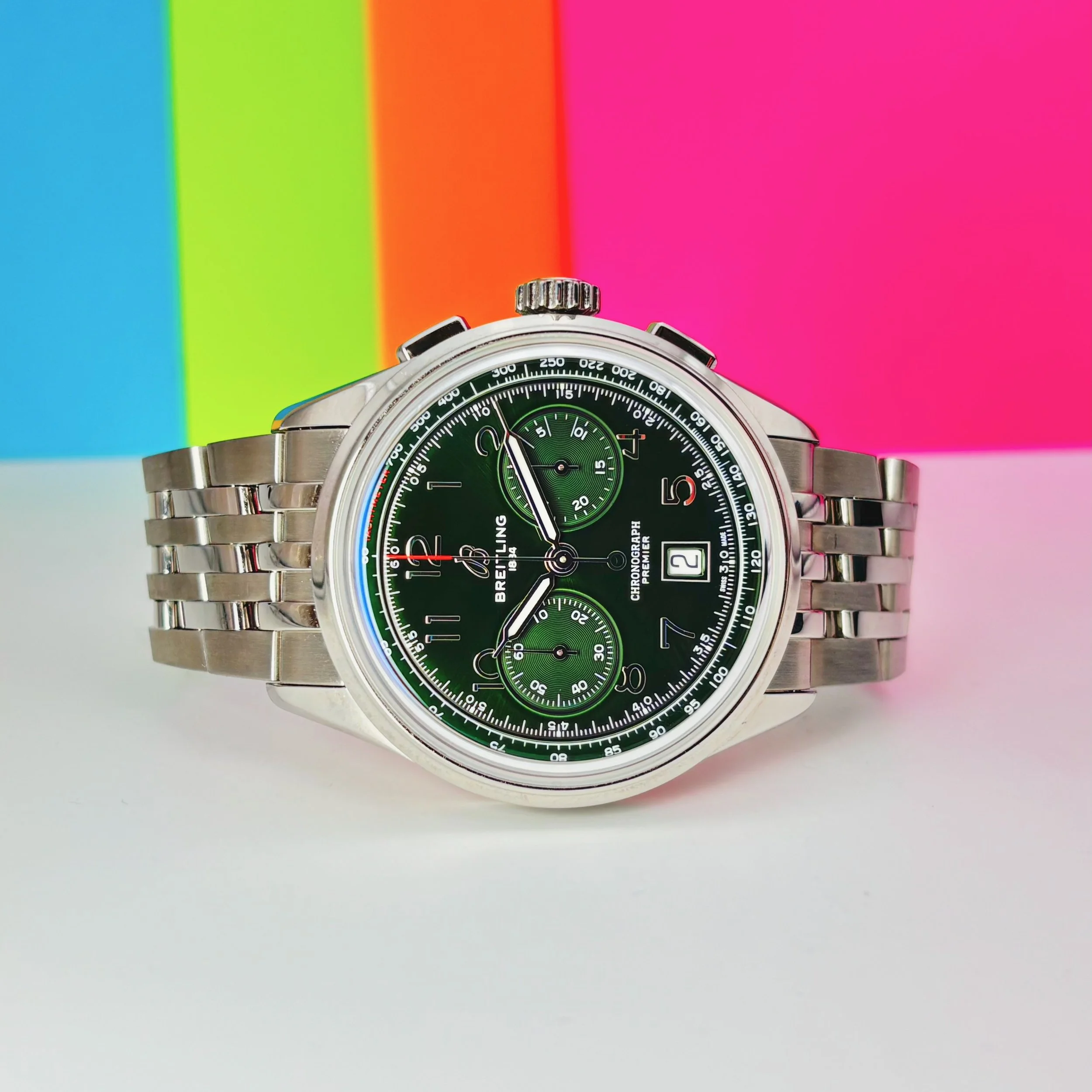 2025 Breitling Premier B01 Chronograph 42 AB0145371L1A1 Green Dial