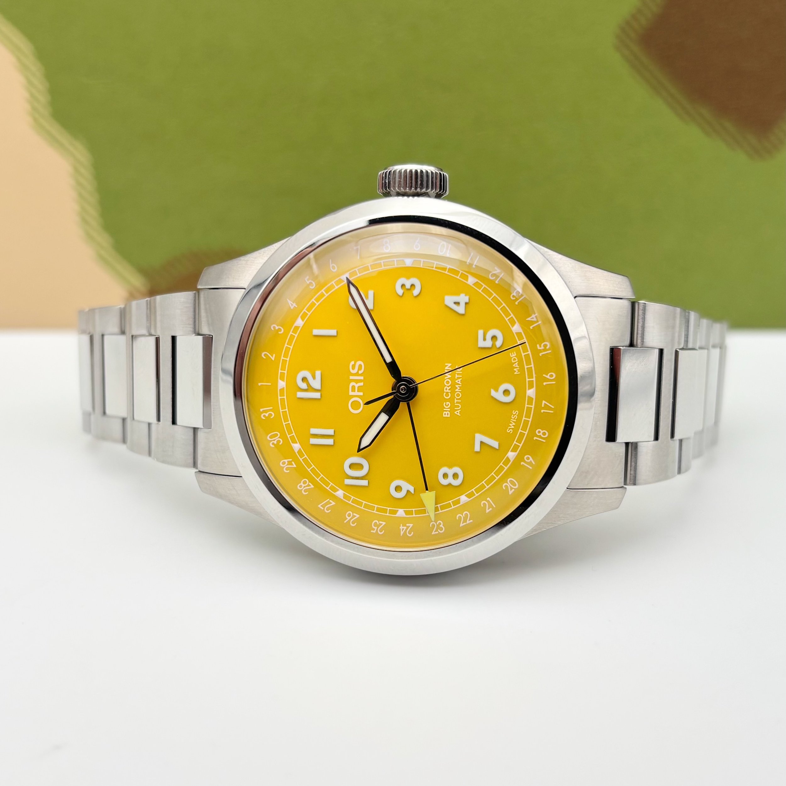 2025 Oris Big Crown Pointer Date 01 754 7798 4069-07 8 20 06 Yellow