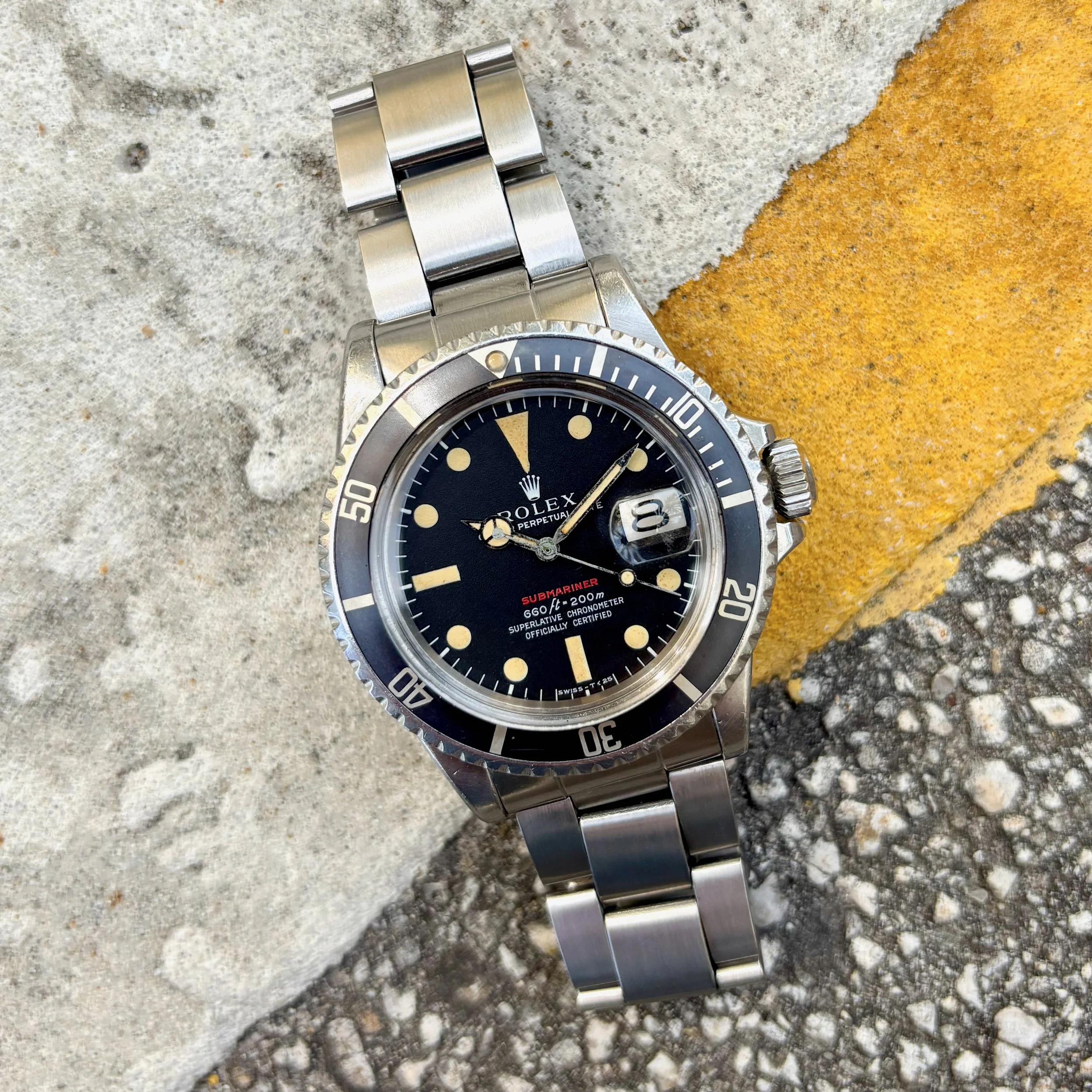 1971 Rolex Red Submariner Date 1680 Mark IV Dial