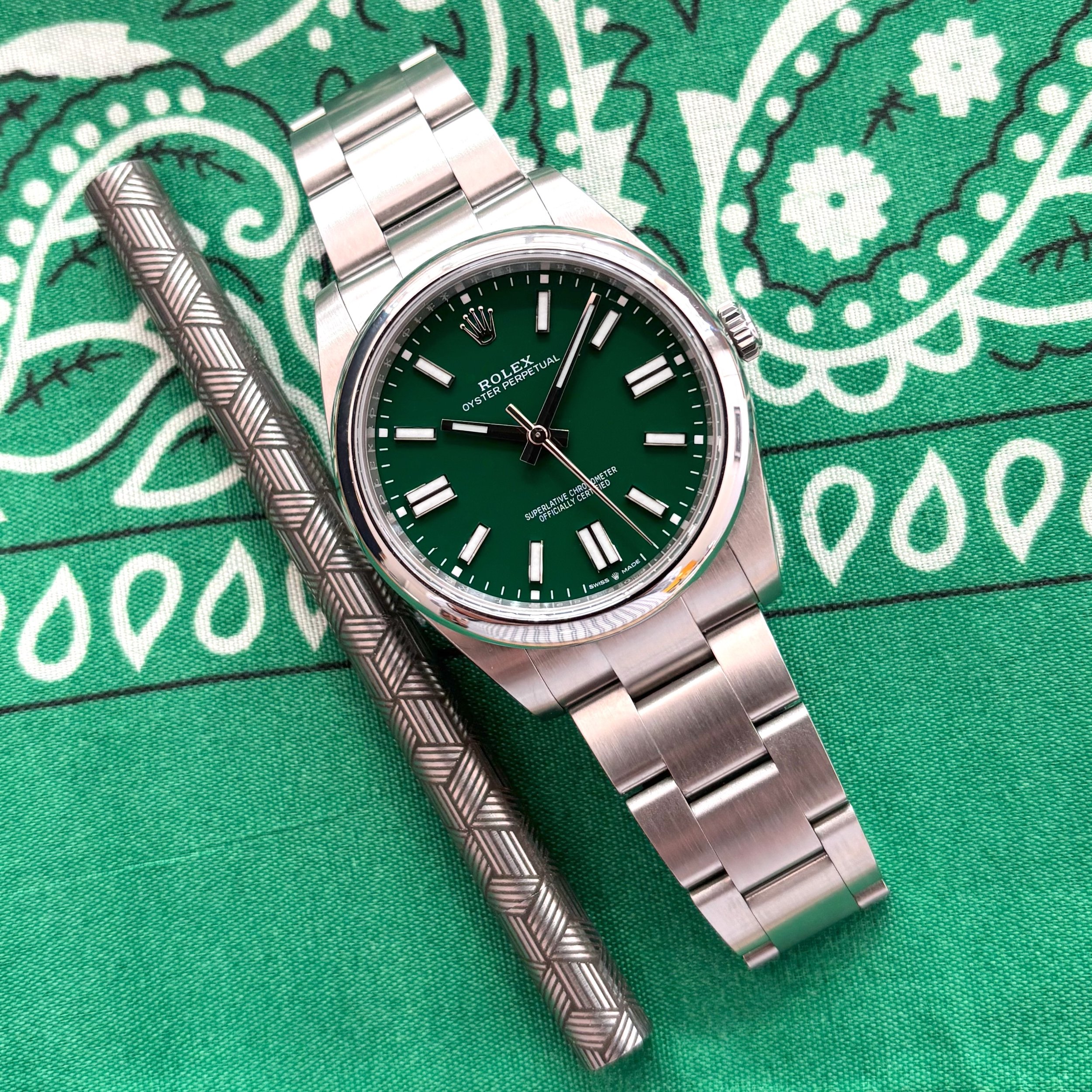 2024 Rolex Oyster Perpetual 41 Green Dial 124300