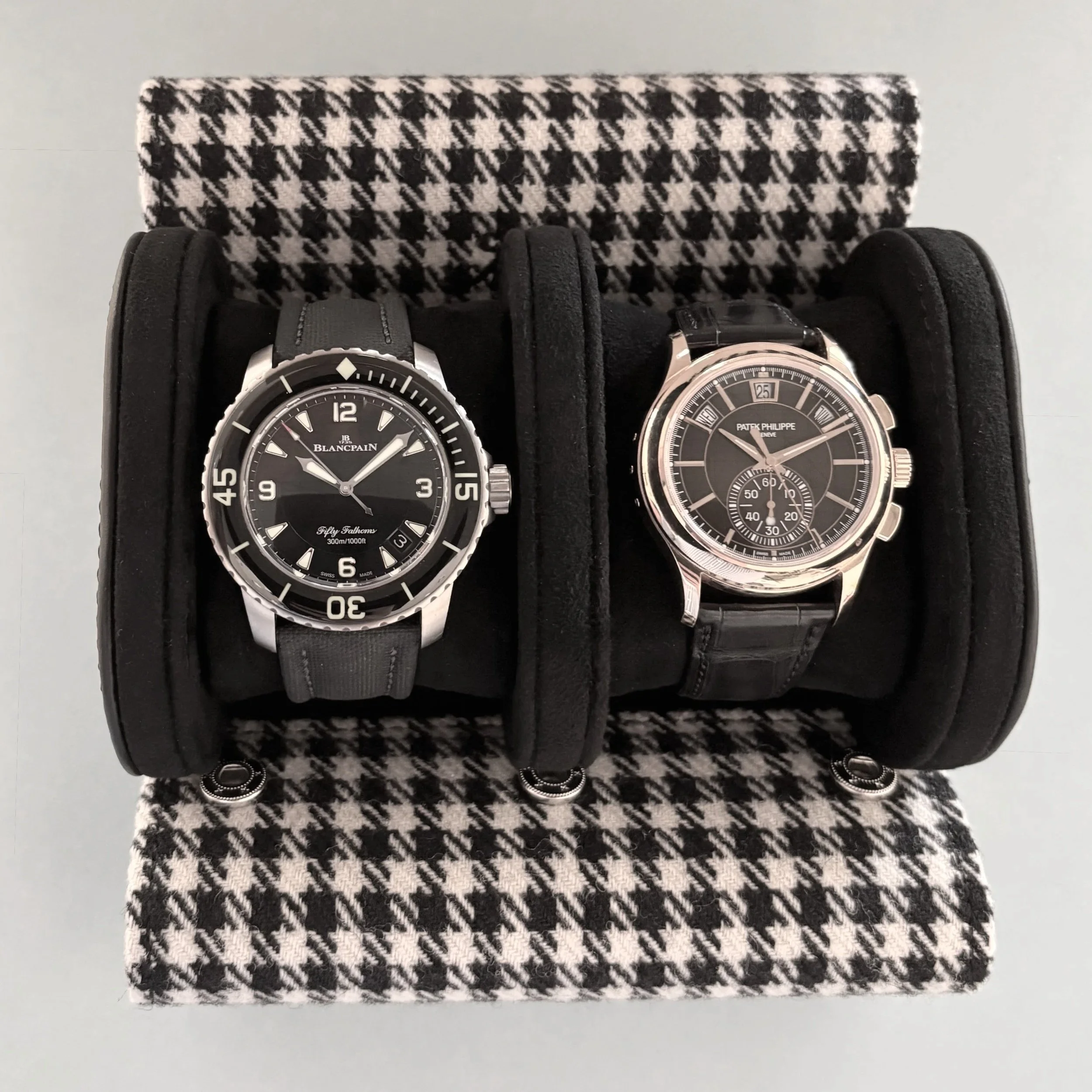 KRUK 2-Watch Case - Black/White Pepita