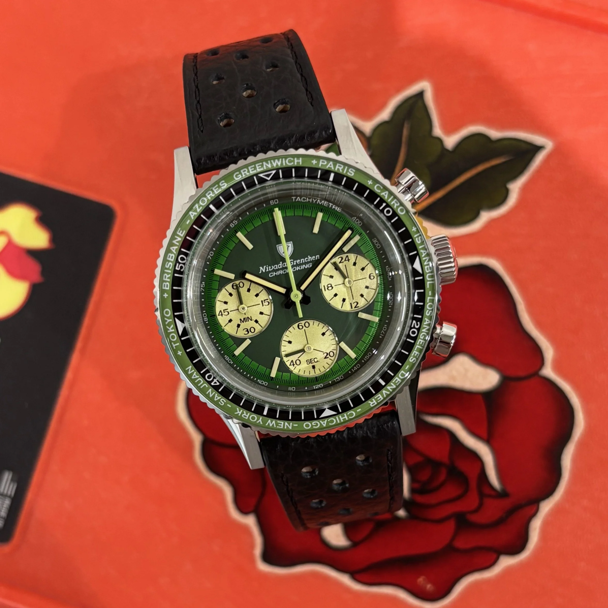 2026 Nivada Grenchen Chronoking Mecaquartz Racing Green 87057Q10