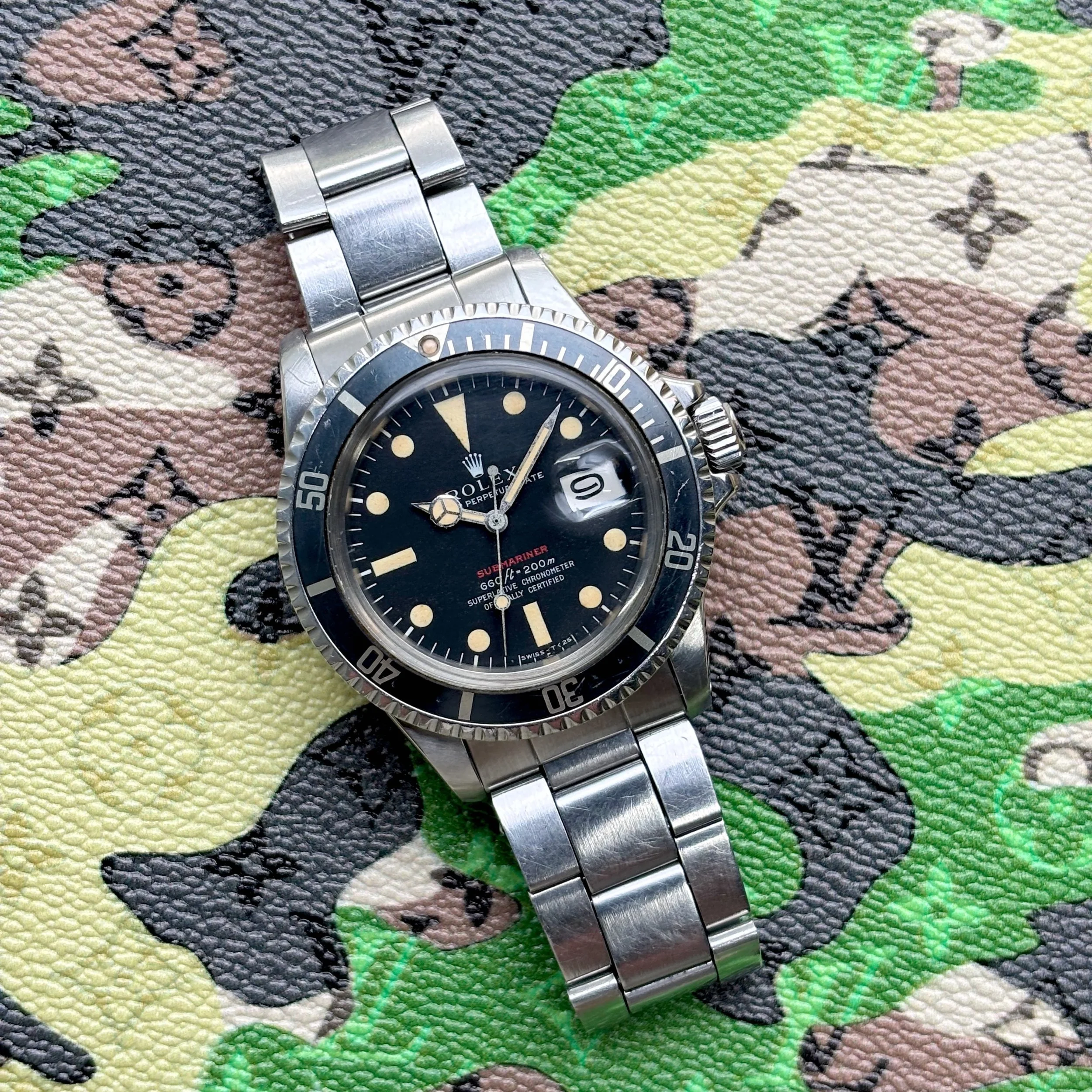 1972 Rolex Red Submariner Date 1680 Mark IV Dial