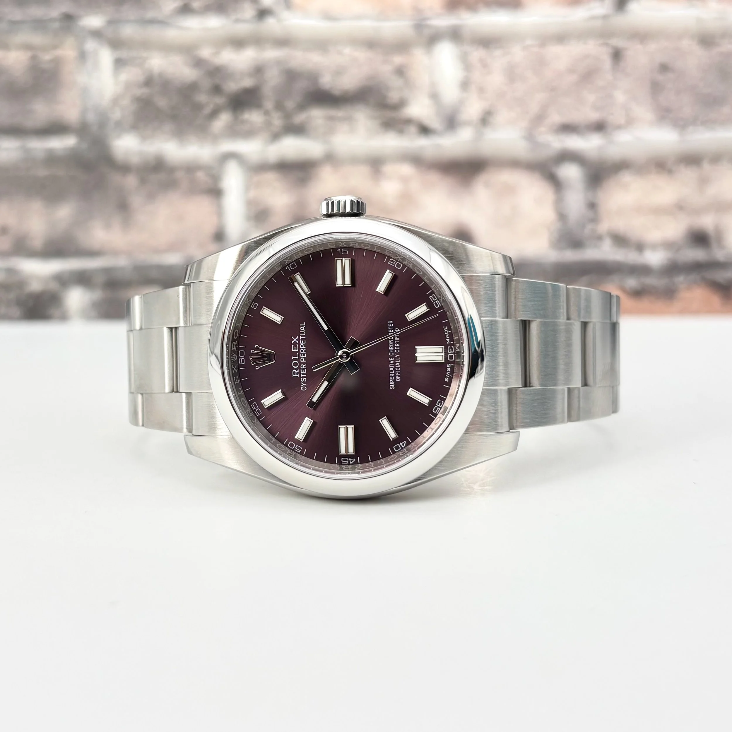 2017 Rolex Oyster Perpetual 36 116000 Red Grape Dial
