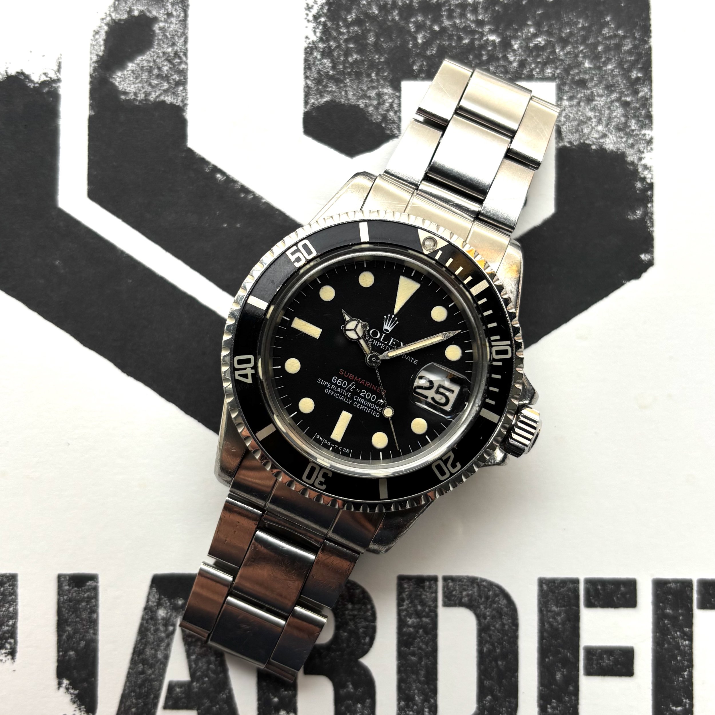 1973 Rolex Red Submariner Date 1680 Mark VI Dial