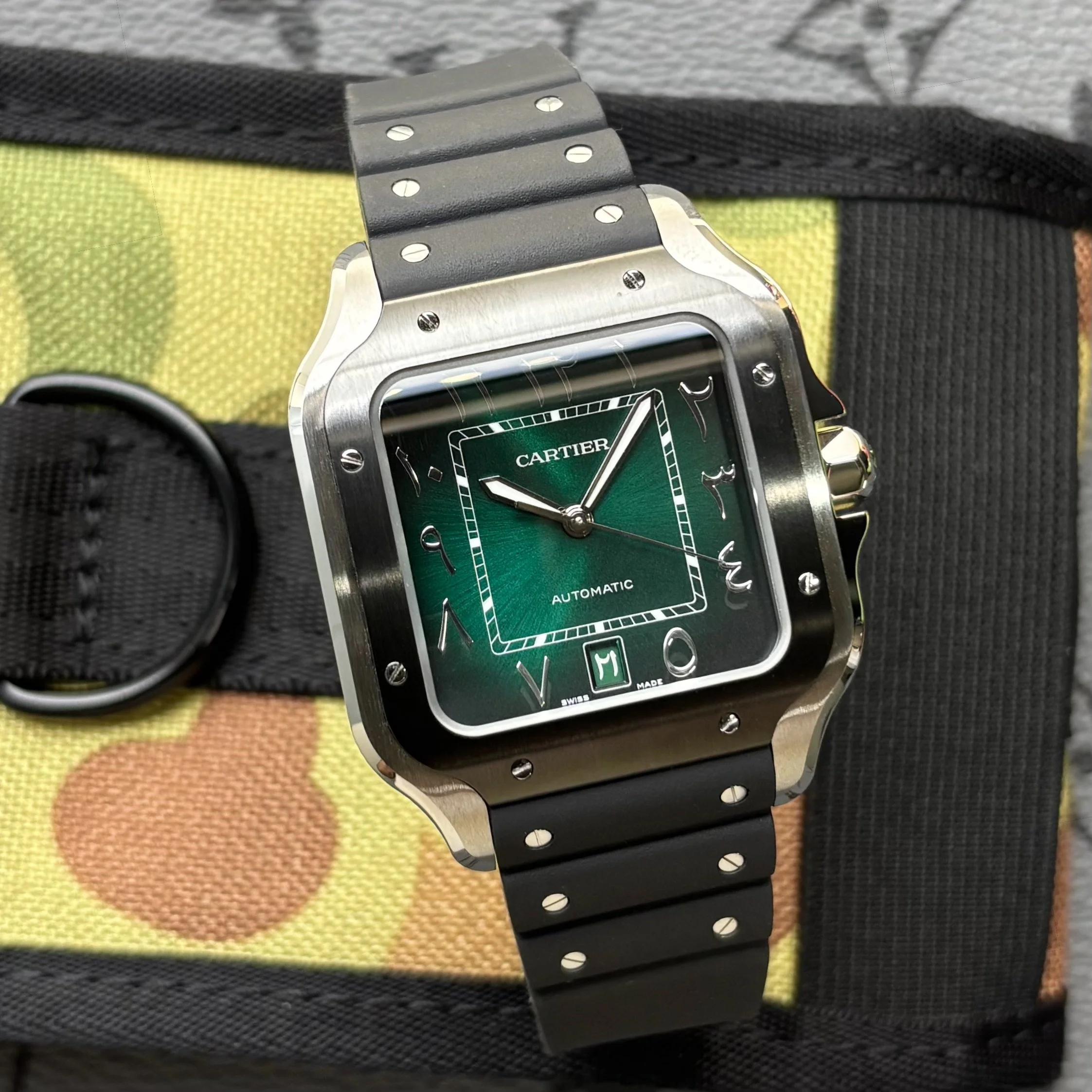 2025 Cartier Santos WSSA0055 40mm Green Arabic Dial