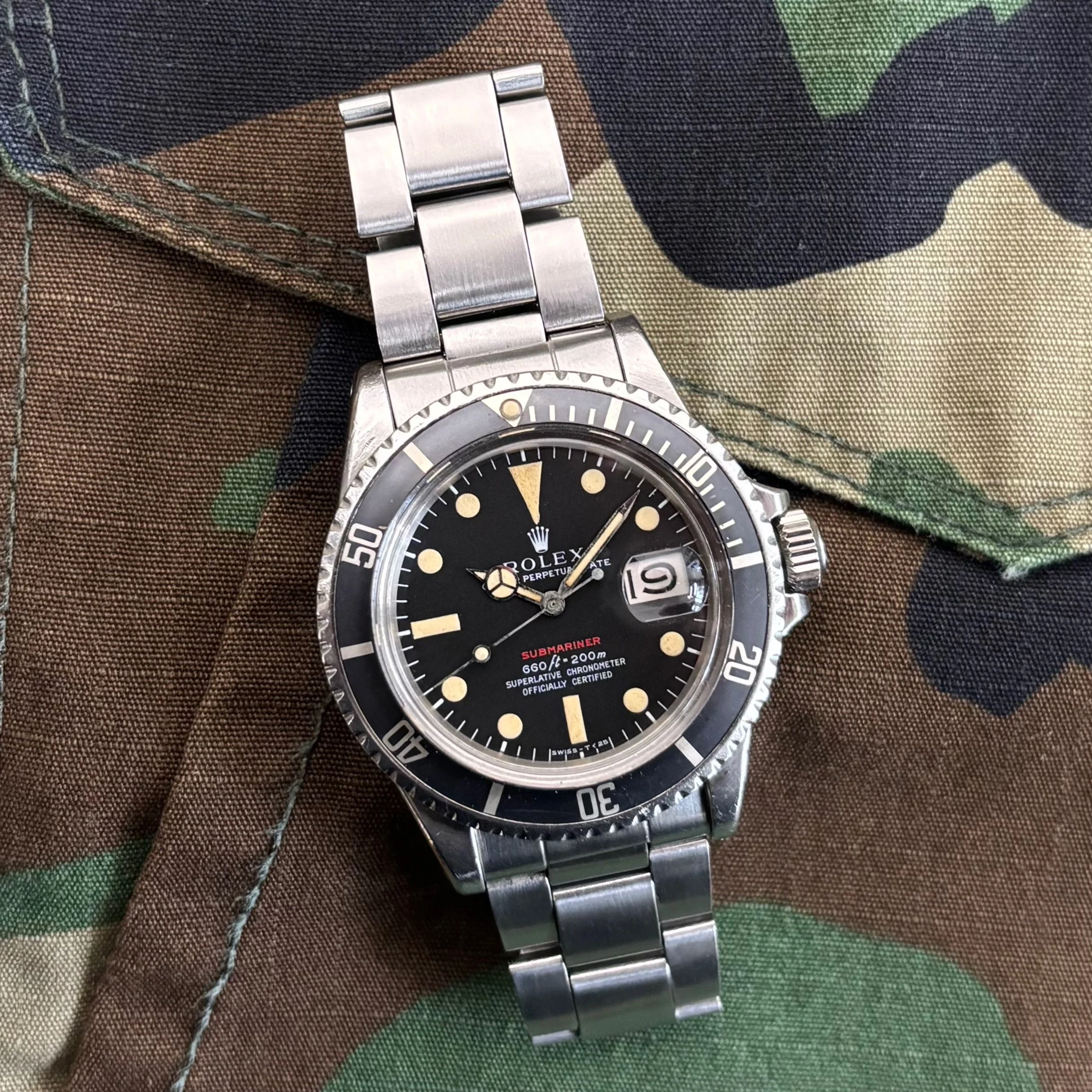 1971 Rolex Red Submariner Date 1680 Mark IV Dial