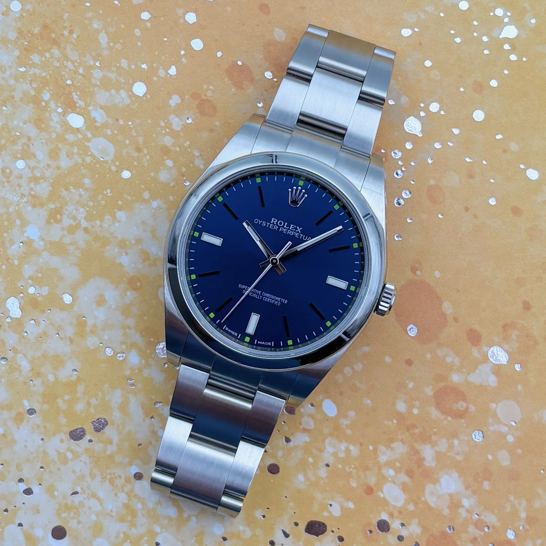 2016 Rolex Oyster Perpetual 39 114300 Blue Dial