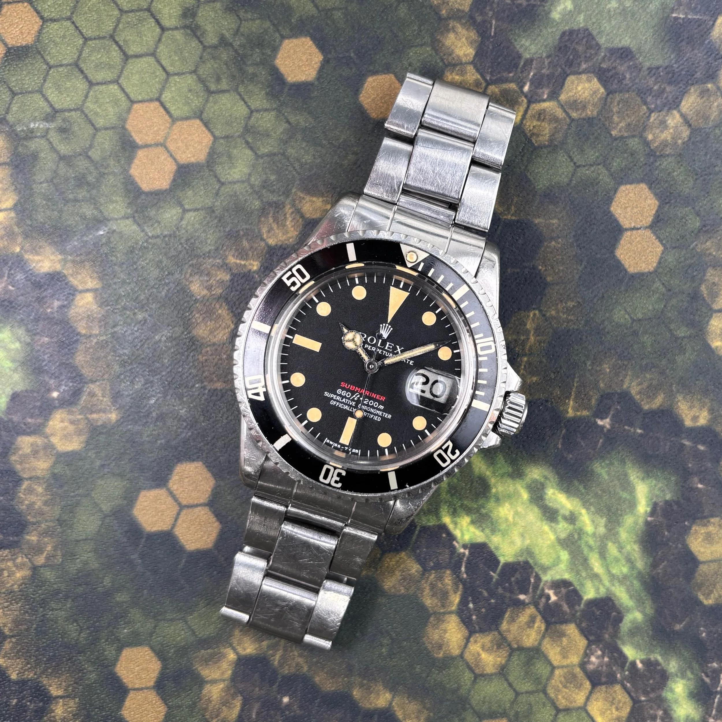 1973 Rolex Red Submariner Date 1680 Mark IV Dial