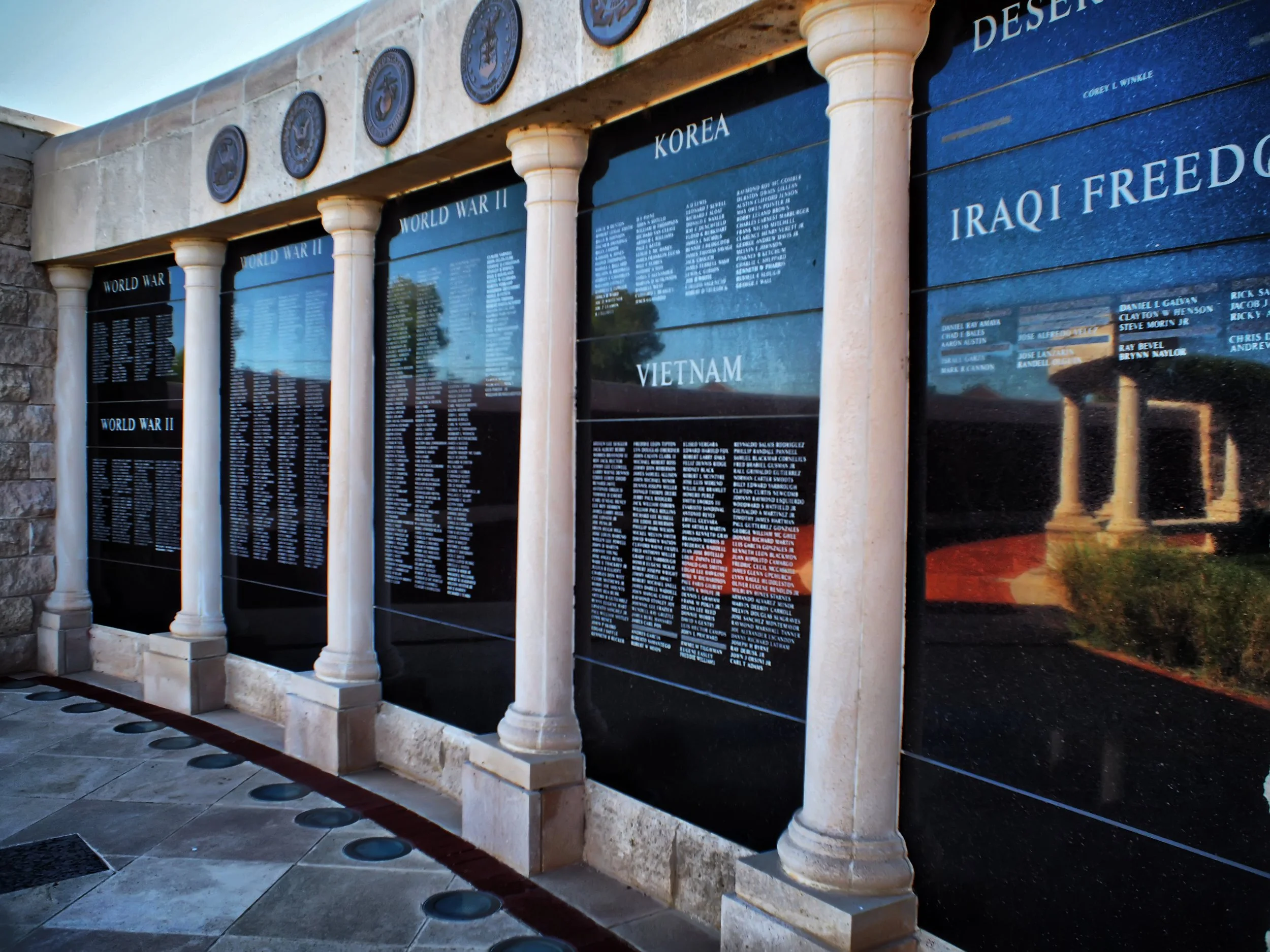 The Veterans Memorial In Lubbock, Texas. 
