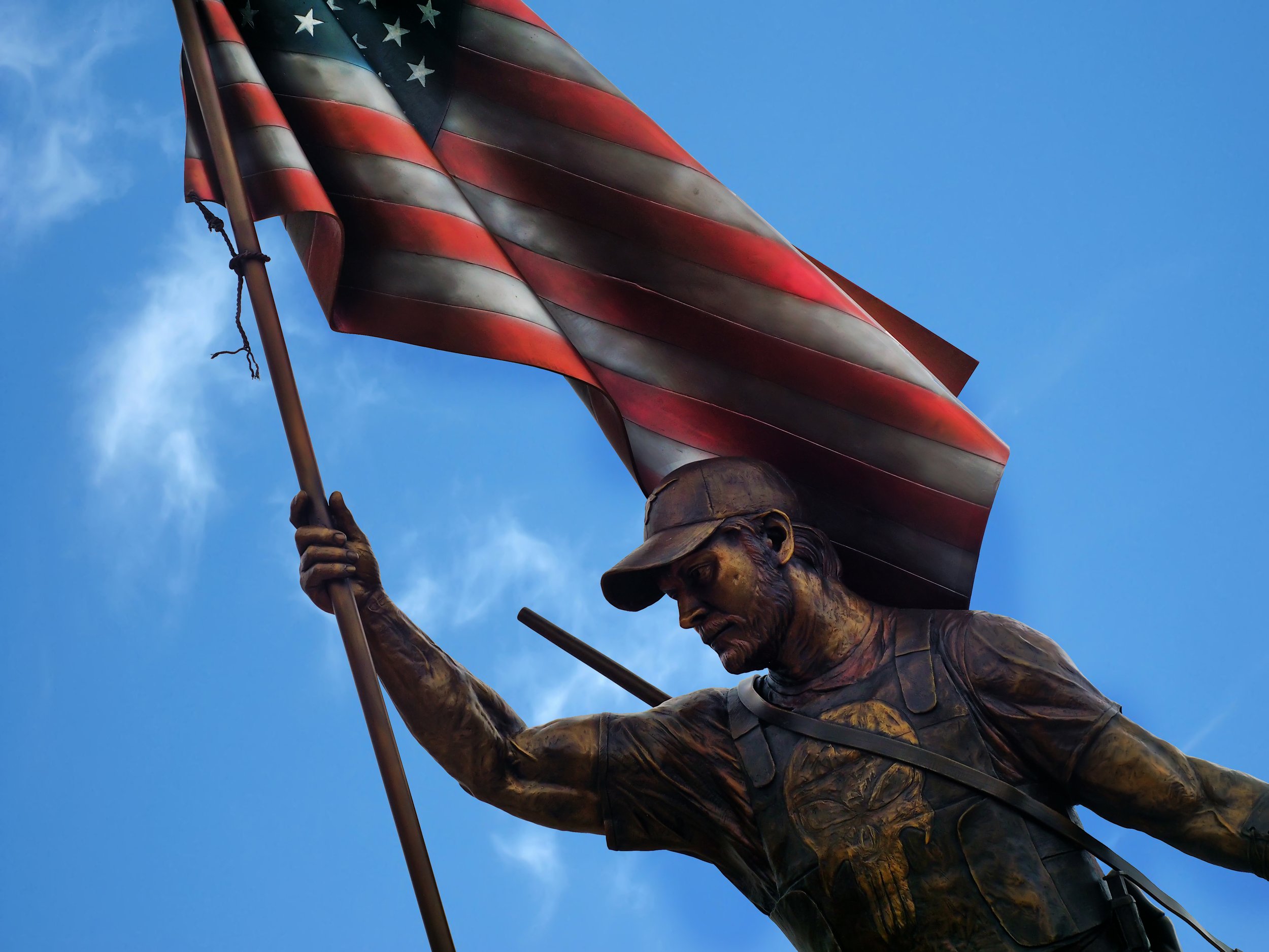 The Chris Kyle memorial statue in Odessa Texas, circa 2016. 