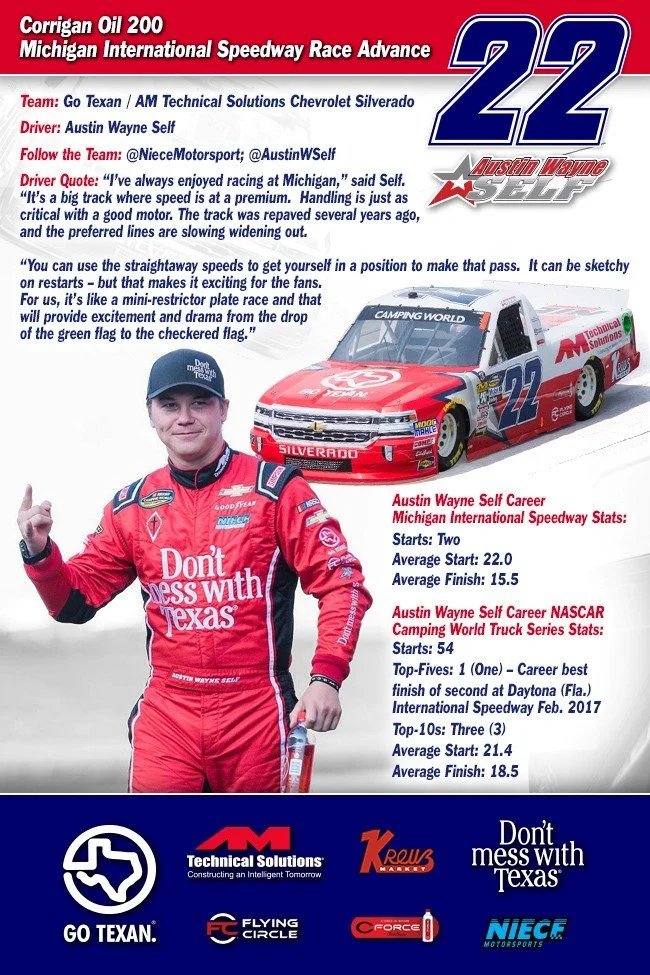 Austin Wayne Self - Corrigan Oil 200 Race Advance