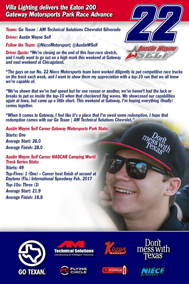 Austin Wayne Self - Gateway Motorsports Park Race Advance