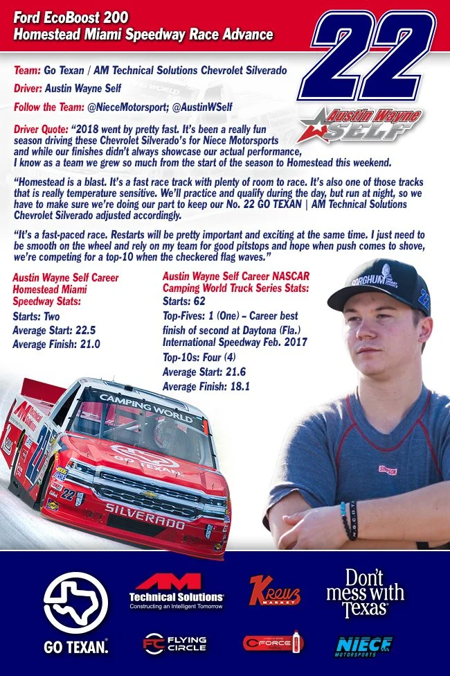Austin Wayne Self - Homestead-Miami Speedway Race Advance