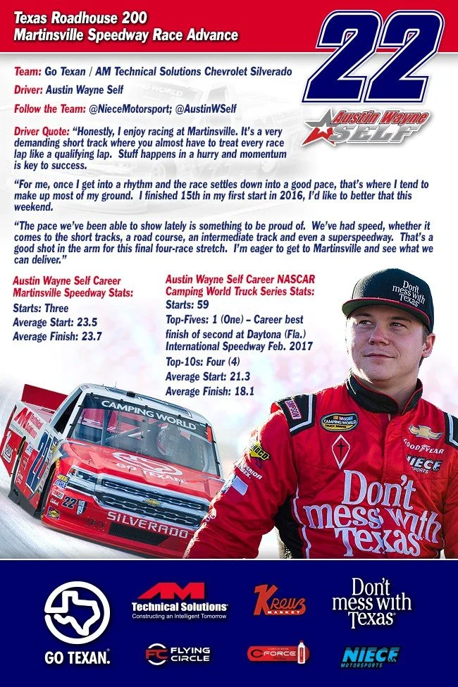 Austin Wayne Self - Texas Roadhouse 200 Race Advance