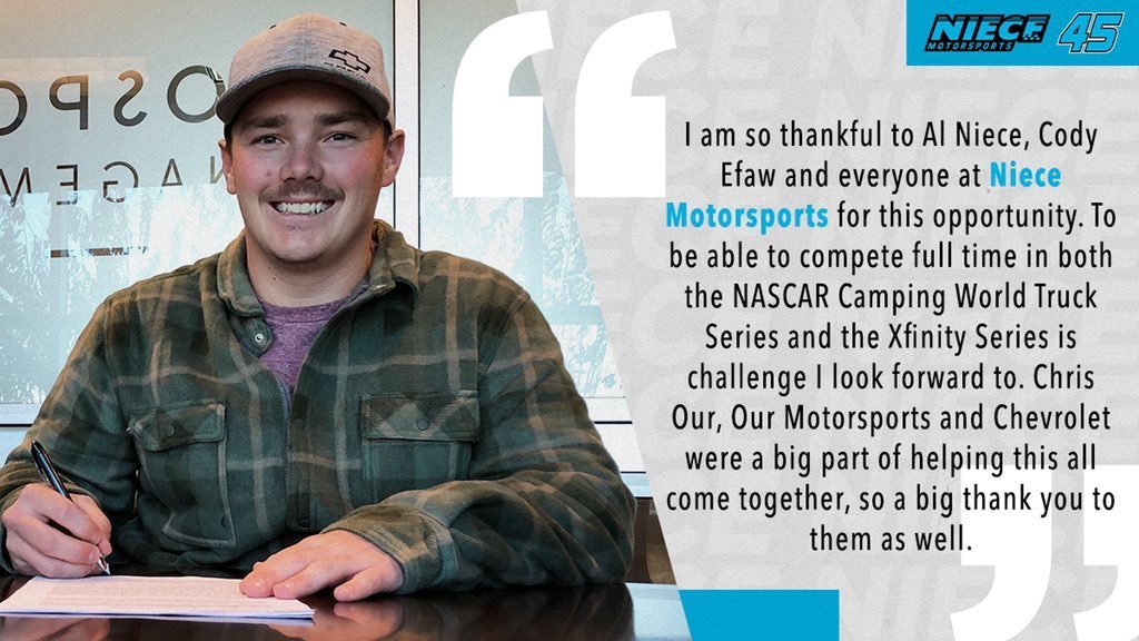 Brett Moffitt to Compete Full Time for Niece Motorsports in 2021